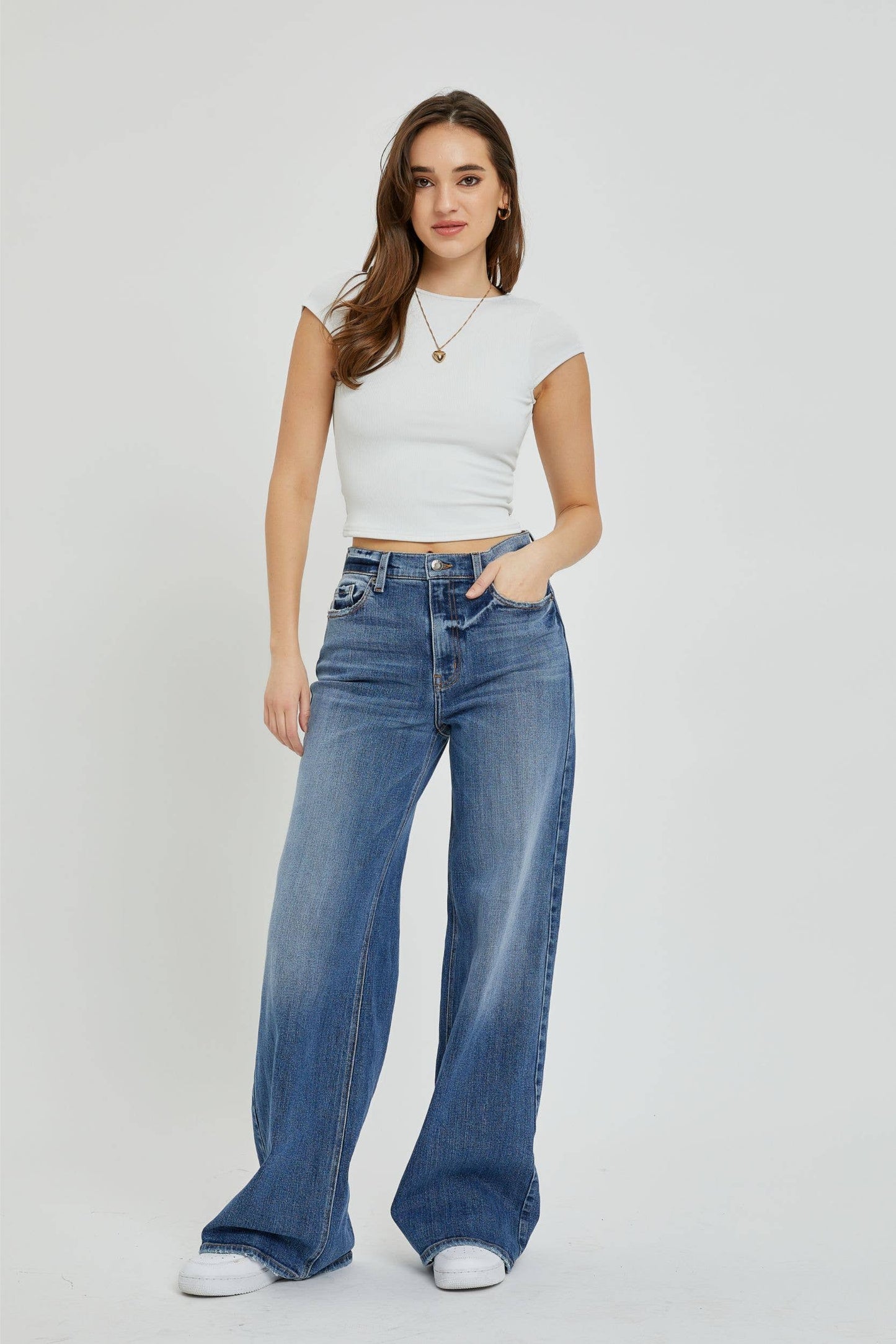 Cool girl High Rise Wide Leg Jeans