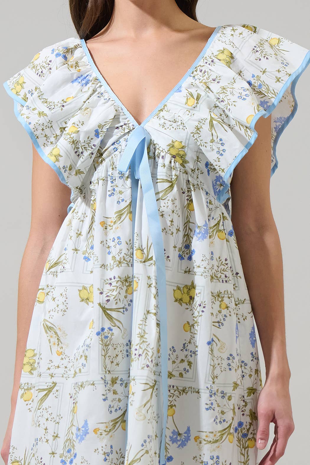 Cecily Floral Mini Babydoll Dress