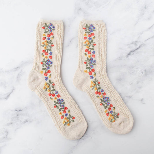Vintage Strawberry Socks at Vogue Villa