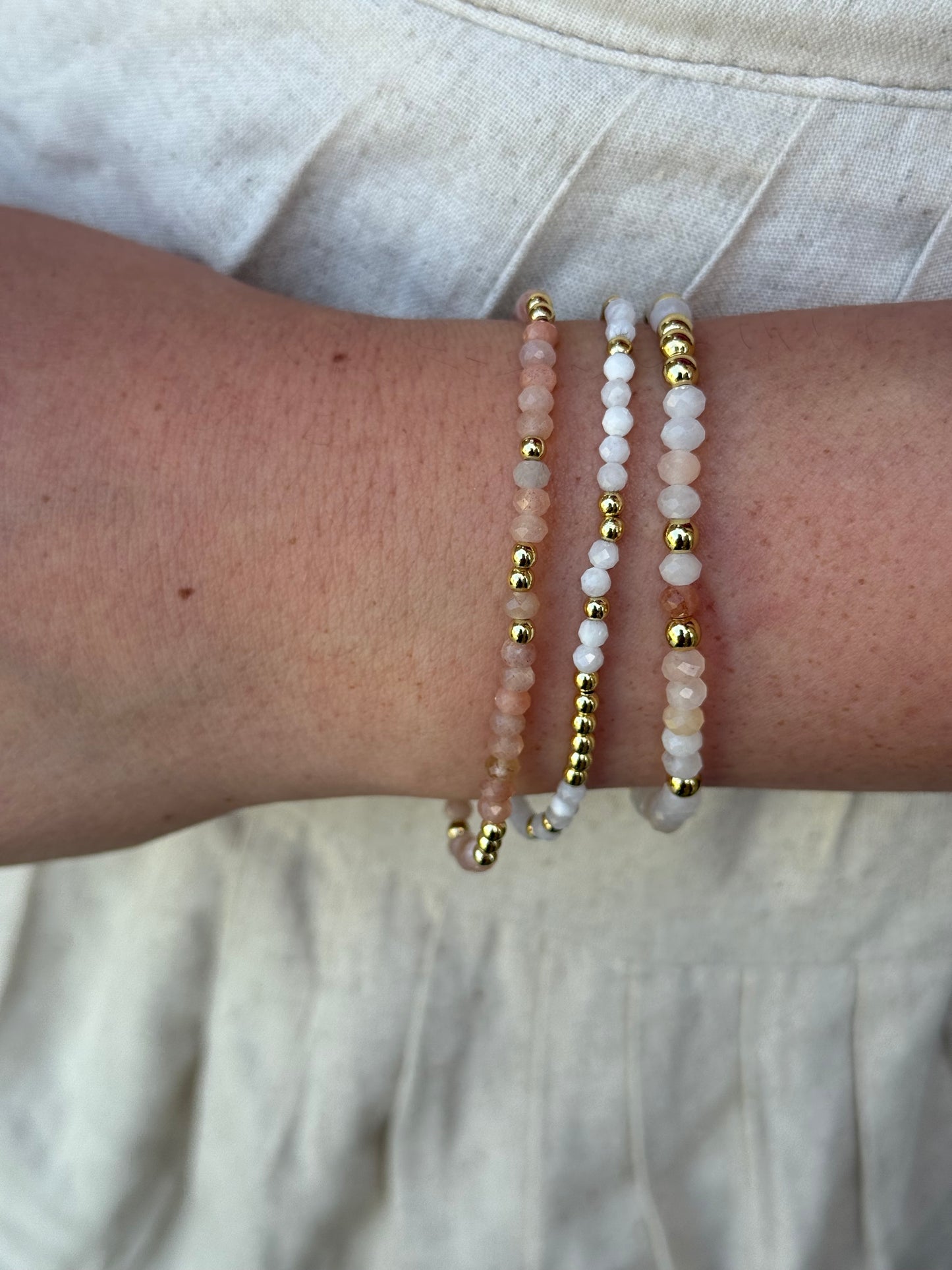 18k gold filled bracelet set