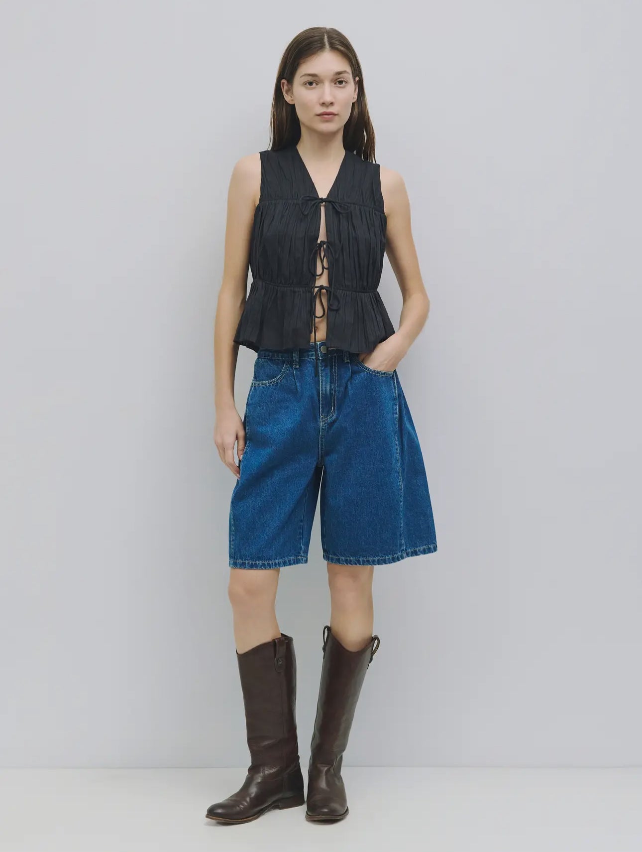 Daisy Tied Front Vest