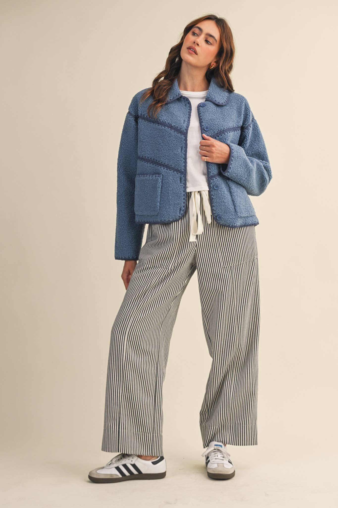 Striped Wide Leg Pants