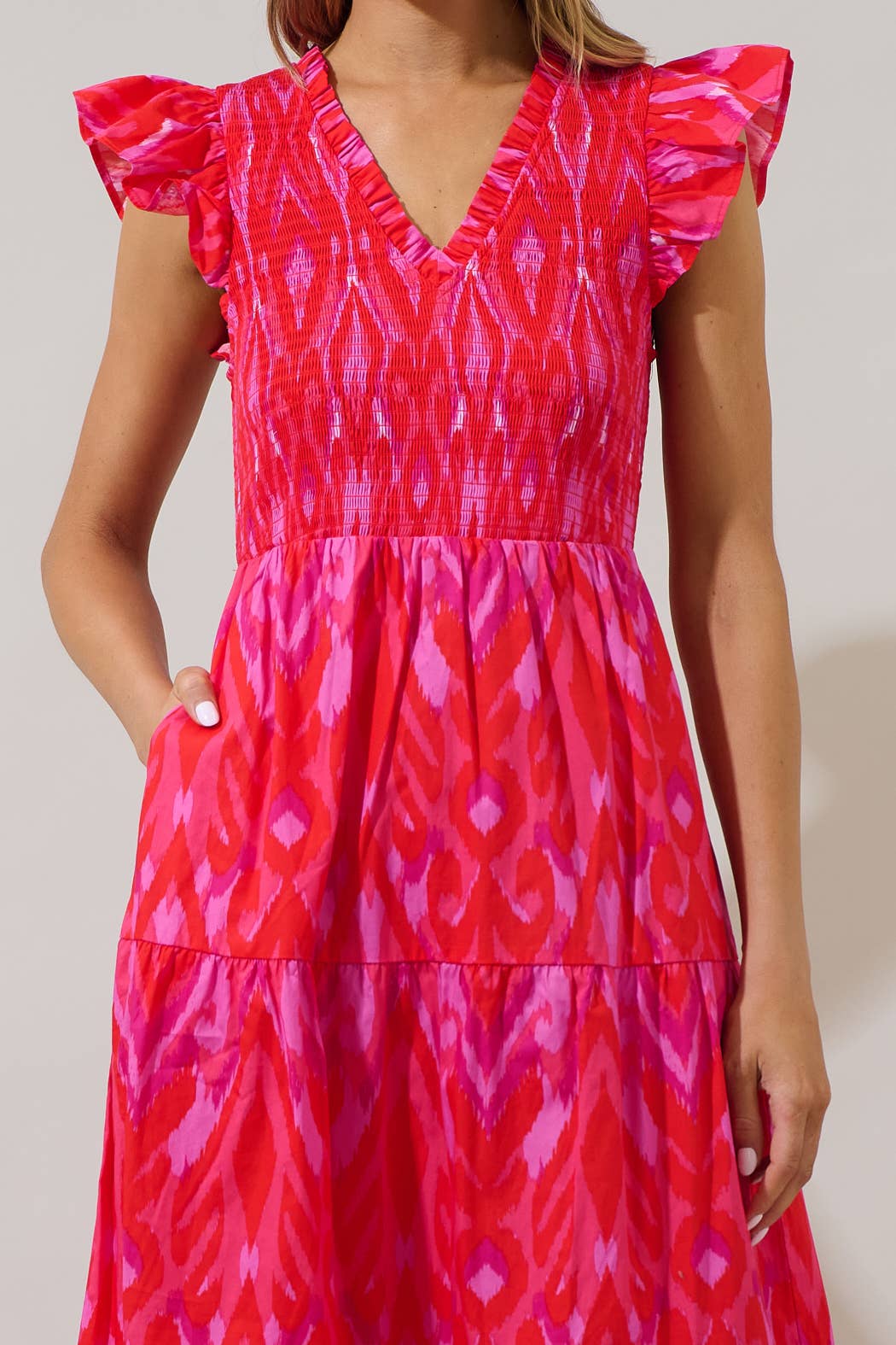 Amara Ikat Midi Dress