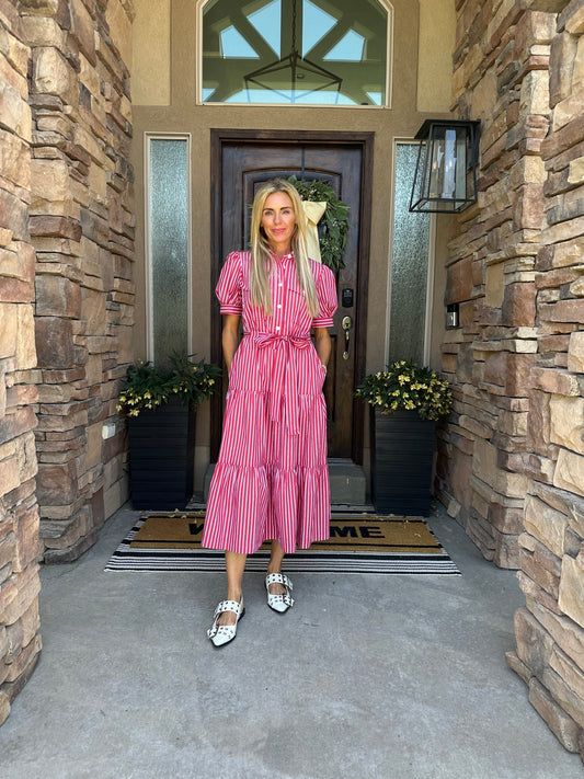 Sawyer Striped Shirt Dress