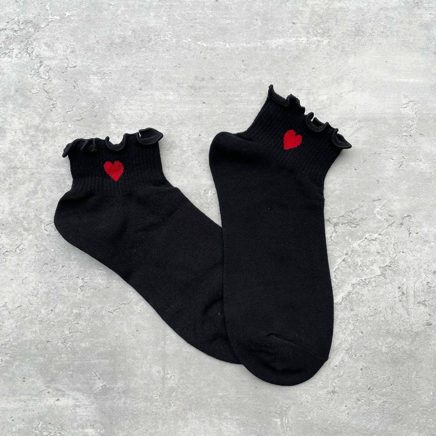 Ruffled Heart Socks