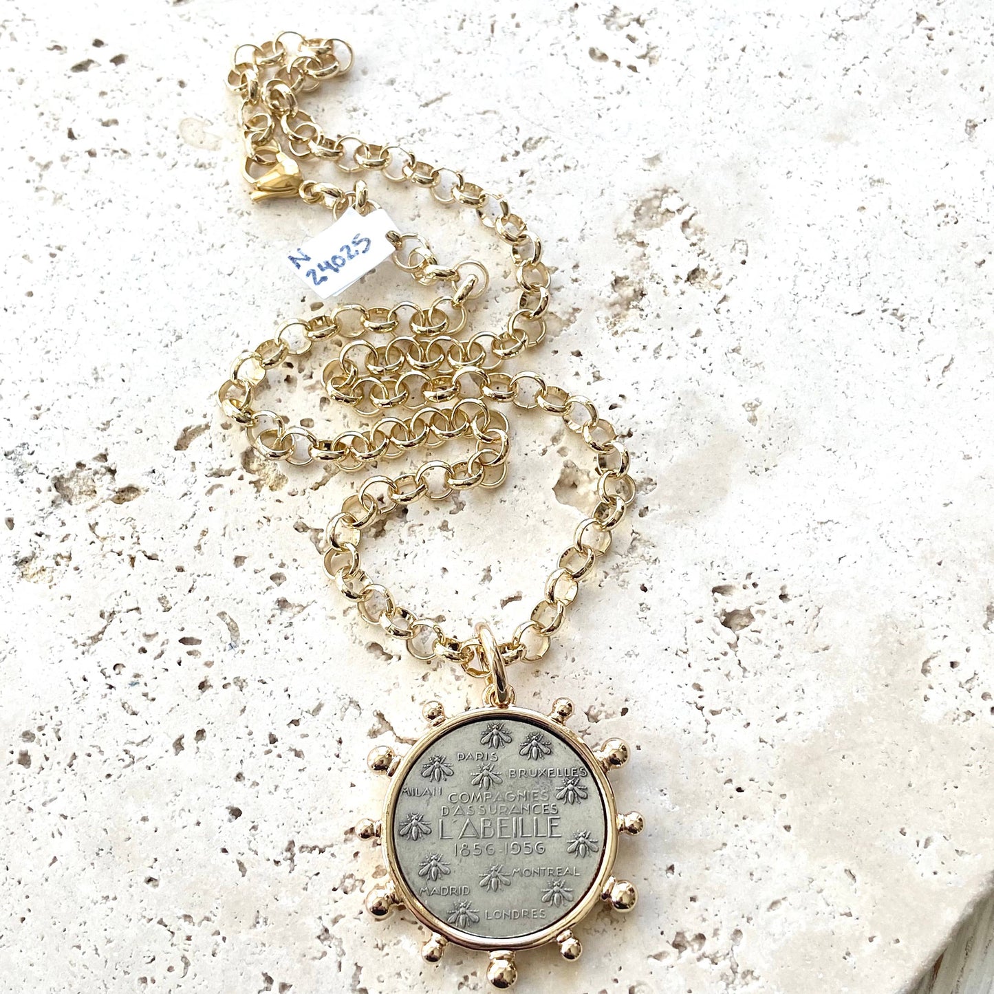 French Coin Necklace
