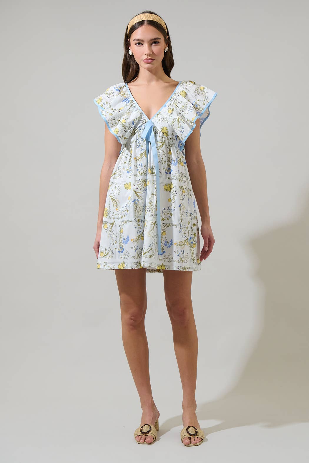Cecily Floral Mini Babydoll Dress