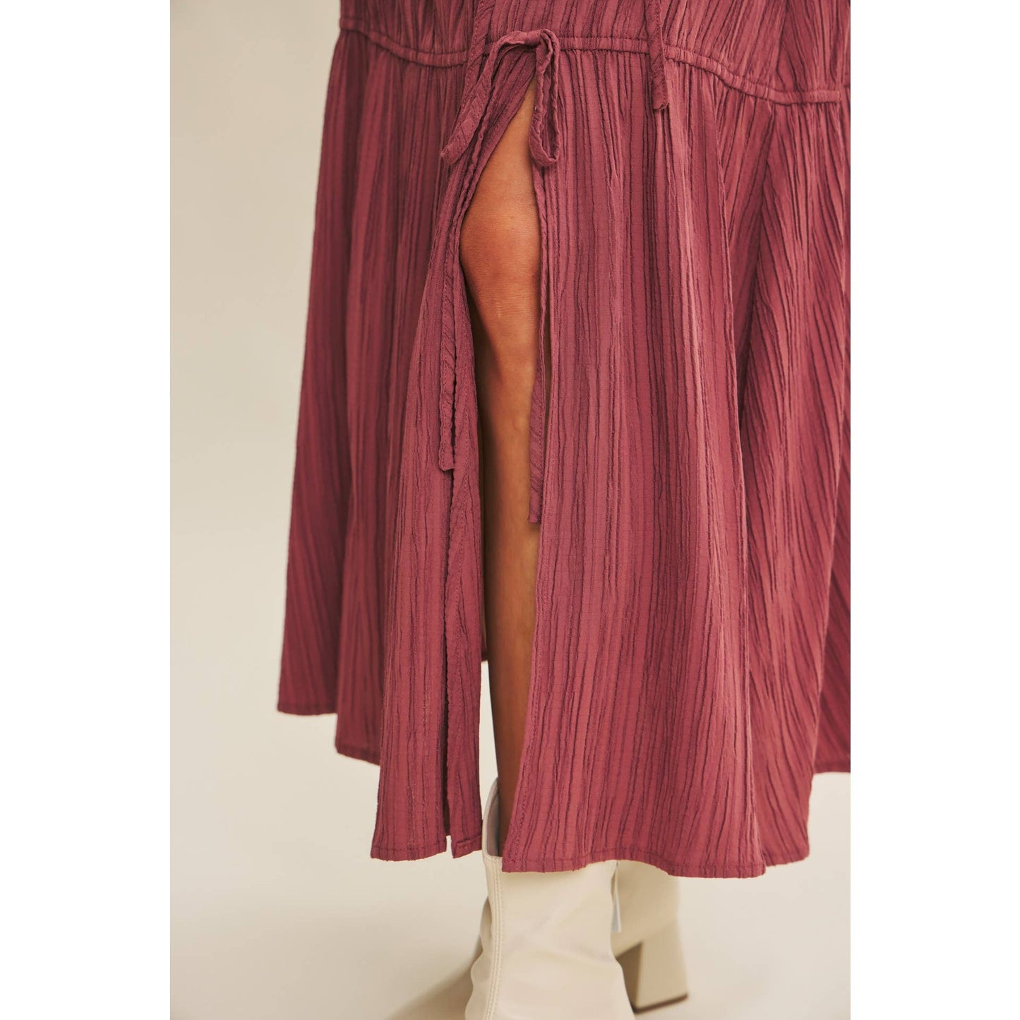 The Elowen Side Slit Bow Skirt