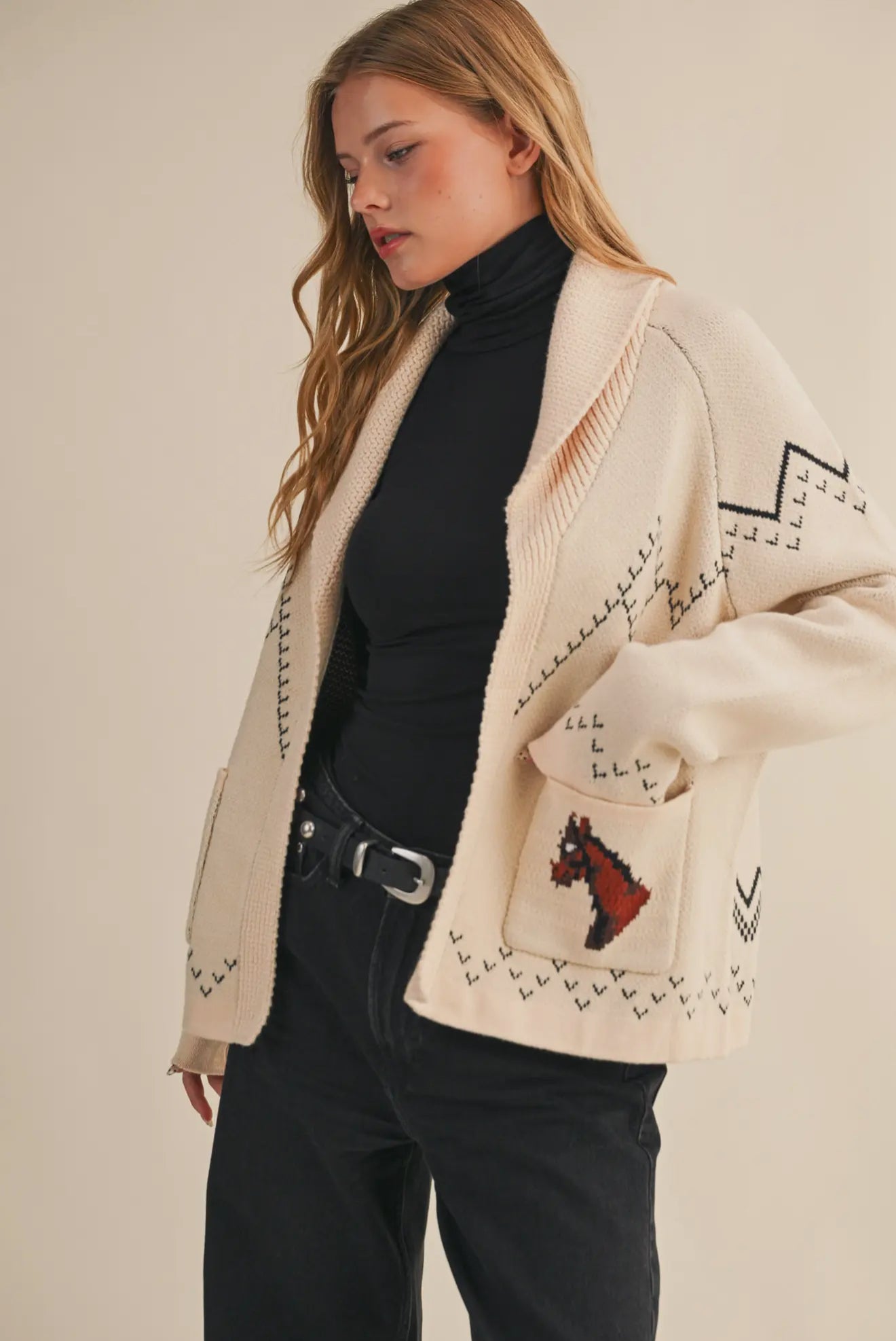 Horse Motif Sweater