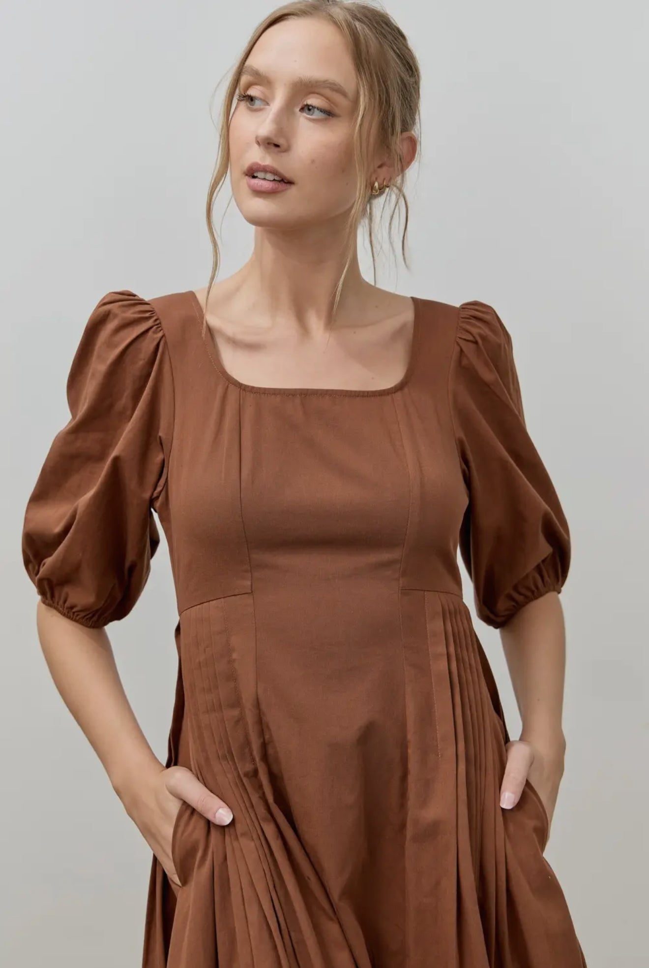 Ava Pleated Waist Dress