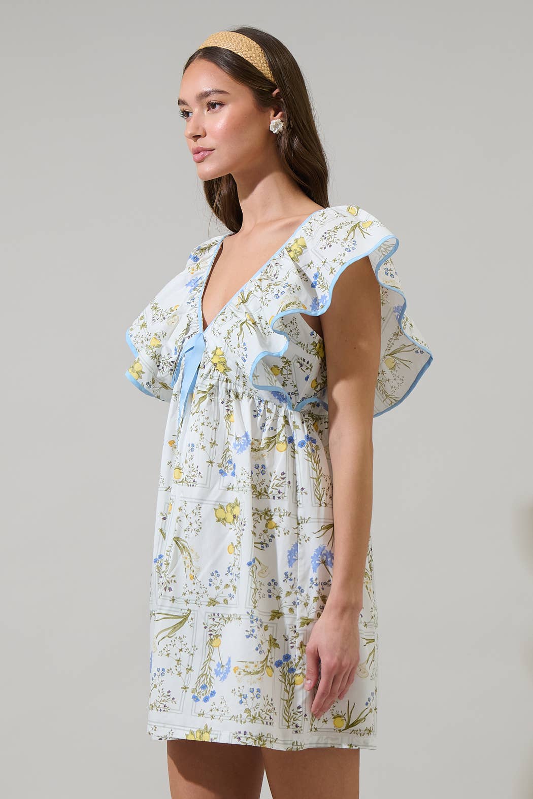 Cecily Floral Mini Babydoll Dress