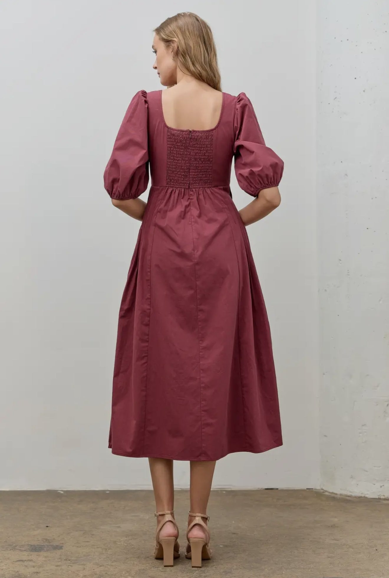 Ava Pleated Waist Dress