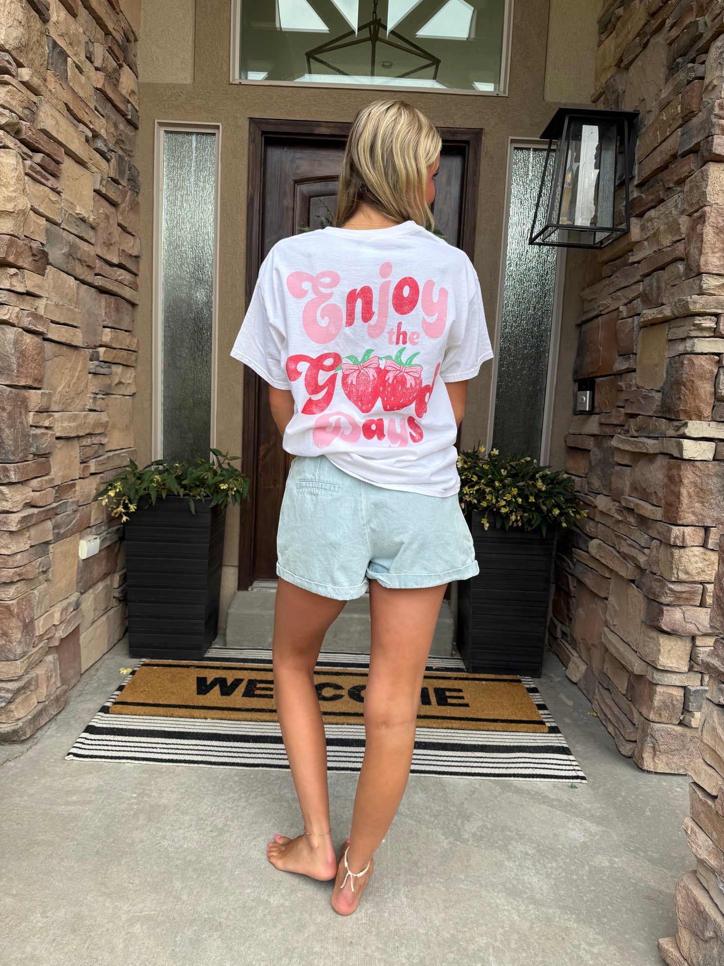 Enjoy the Good Days Berry Tee