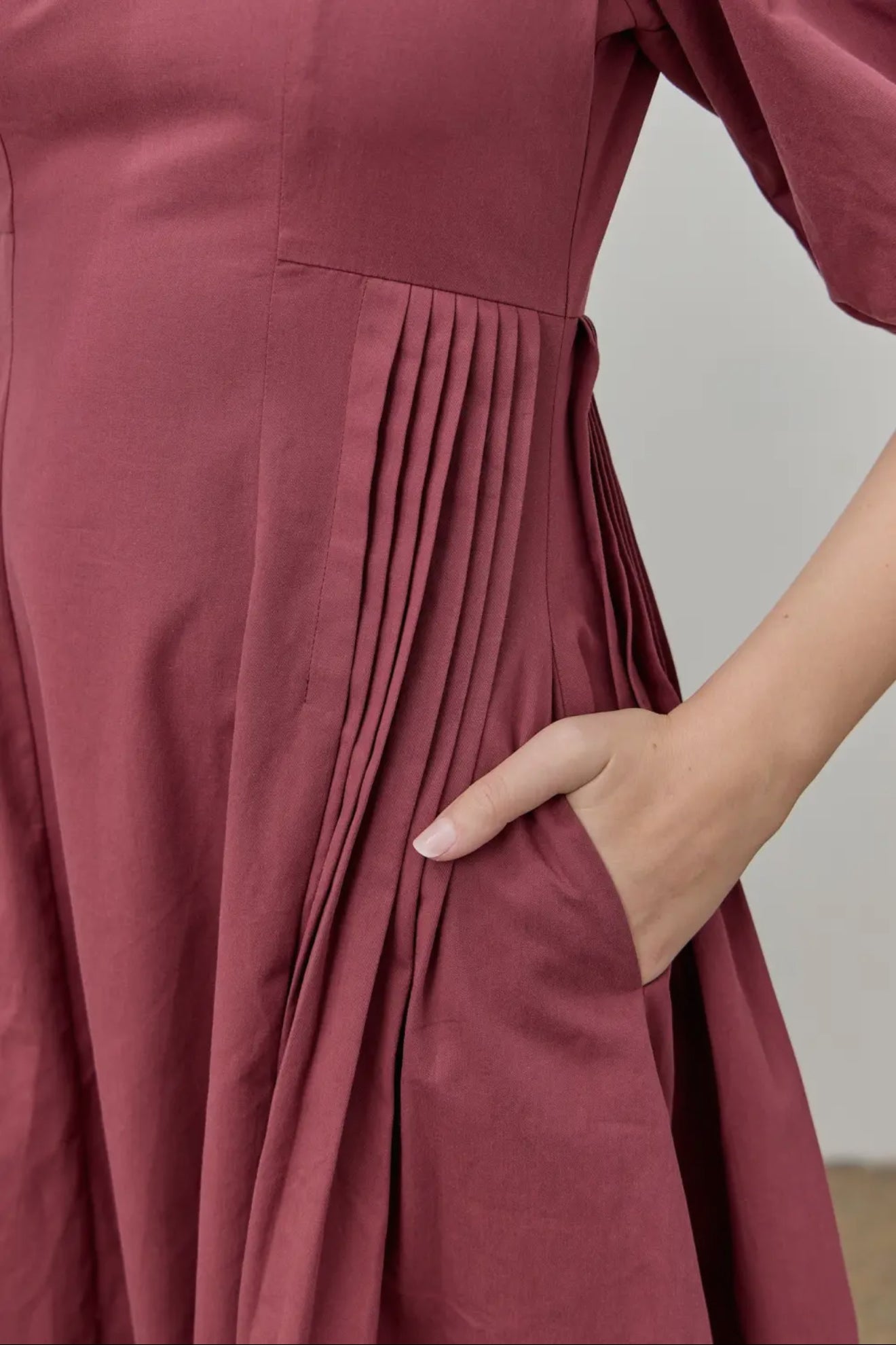 Ava Pleated Waist Dress