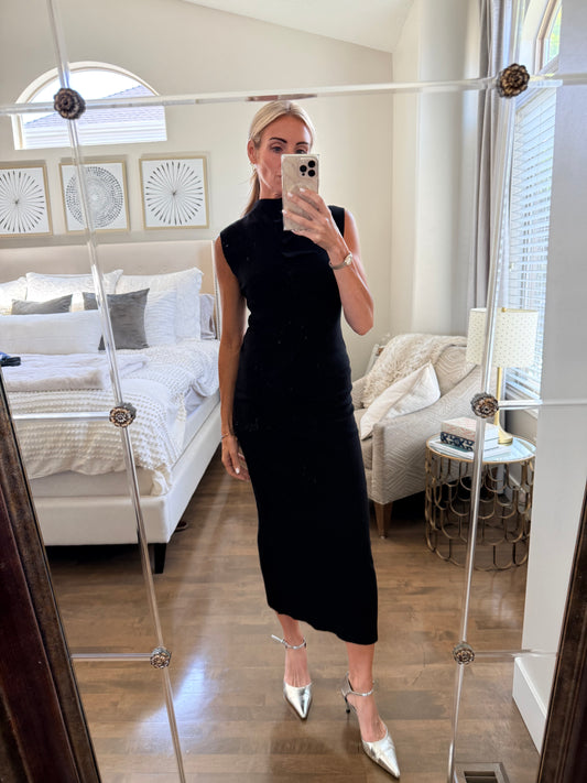 Pleated Front Top & Skirt Set