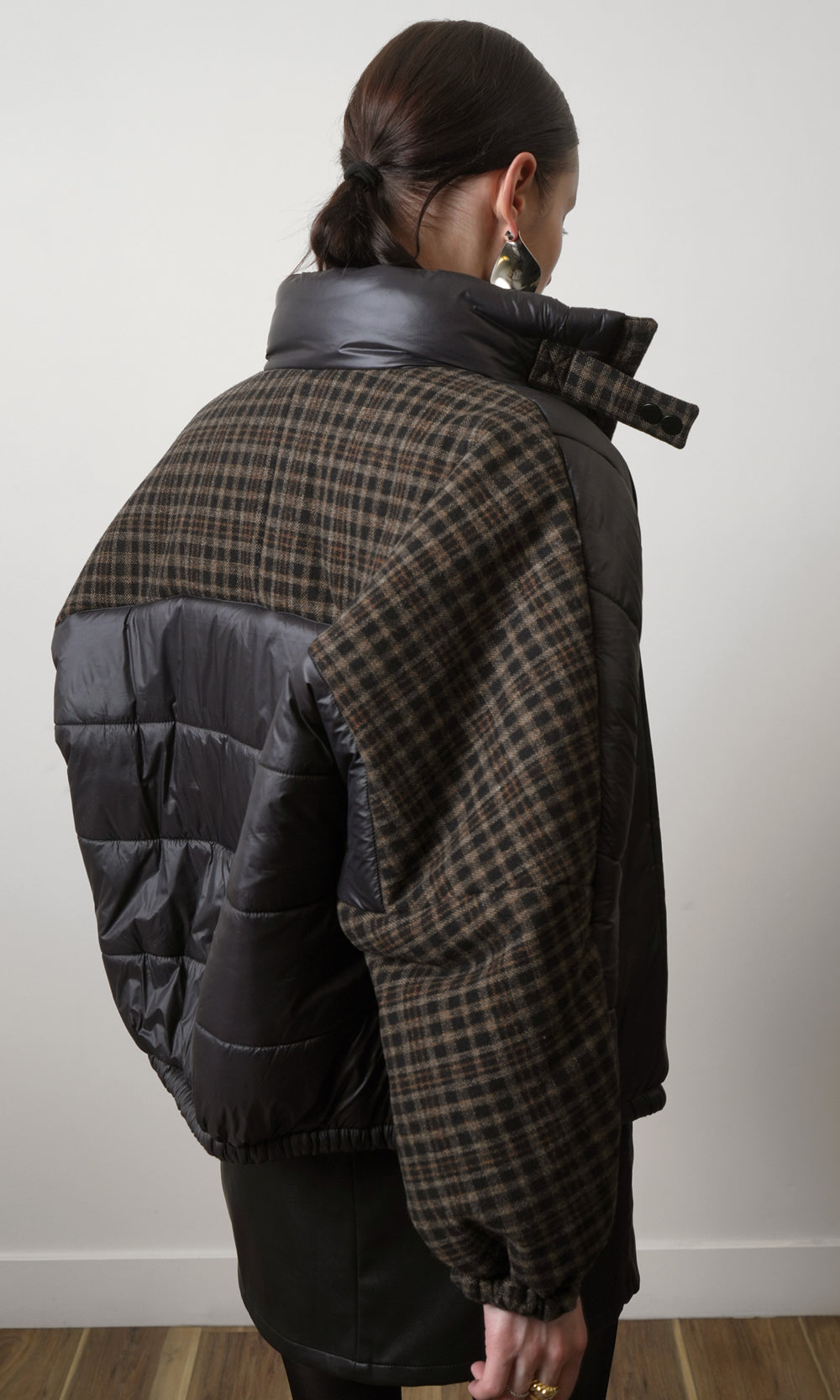 Beryl Mixed Media Quilted Puffer