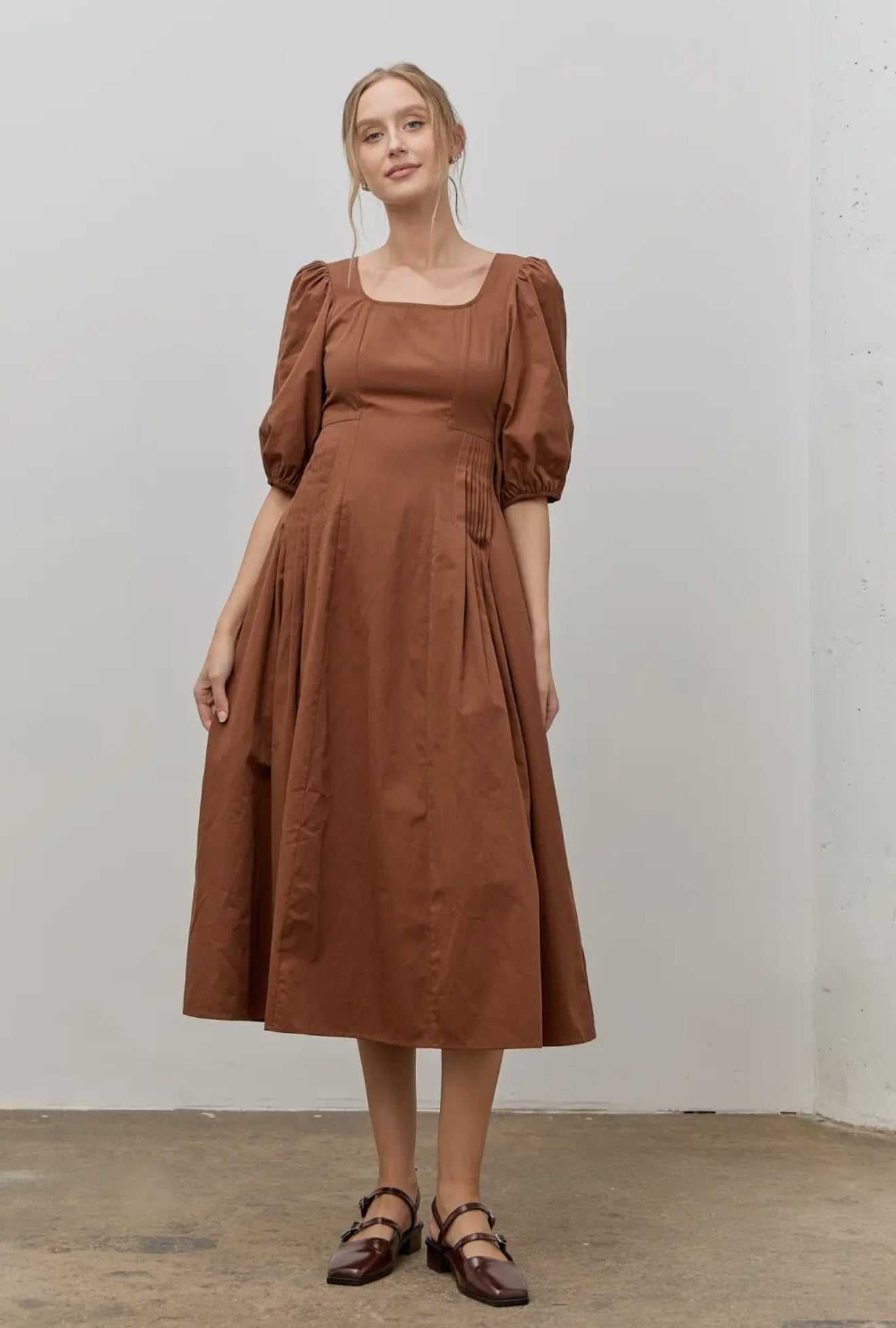 Ava Pleated Waist Dress