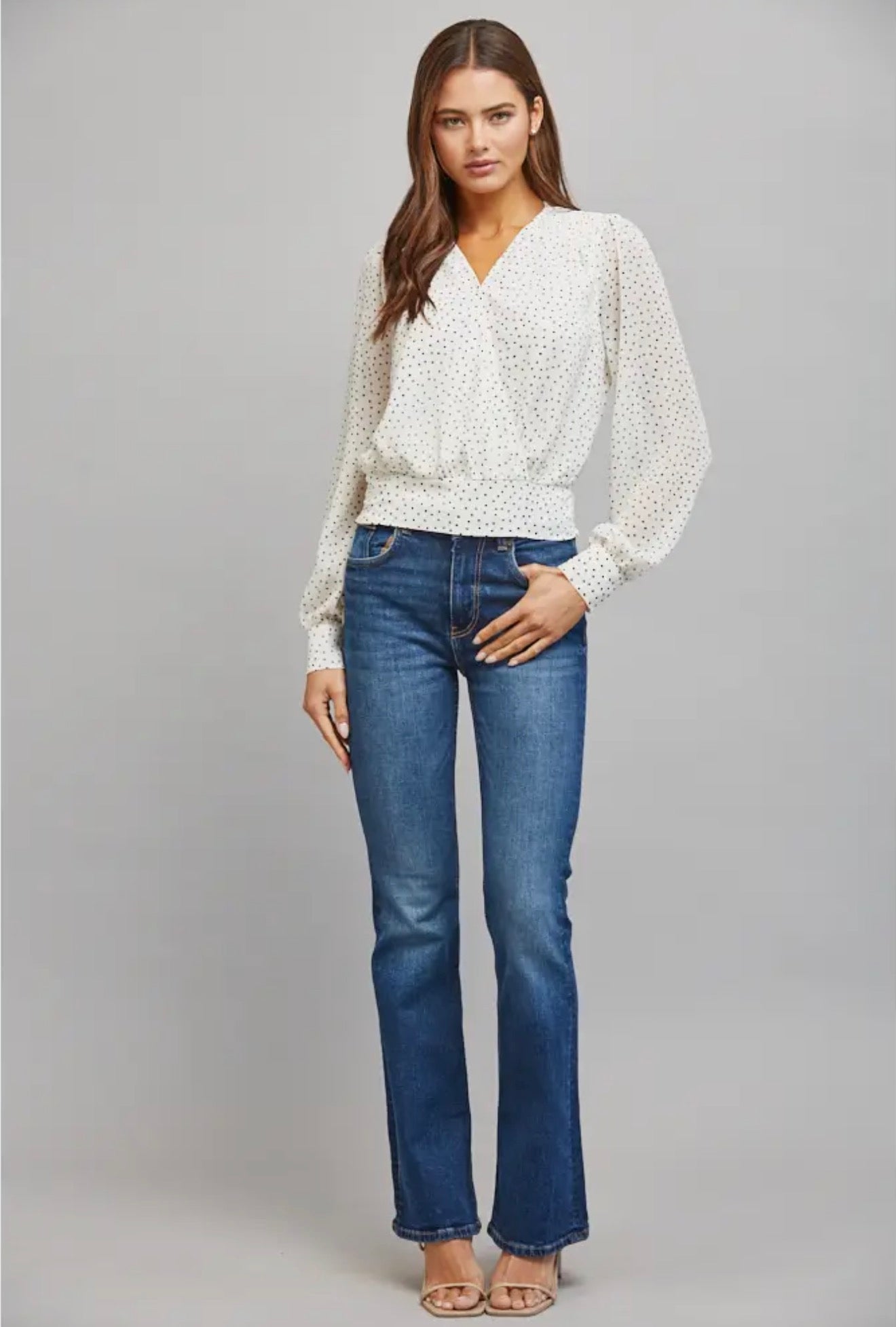 The Camille Dot Blouse