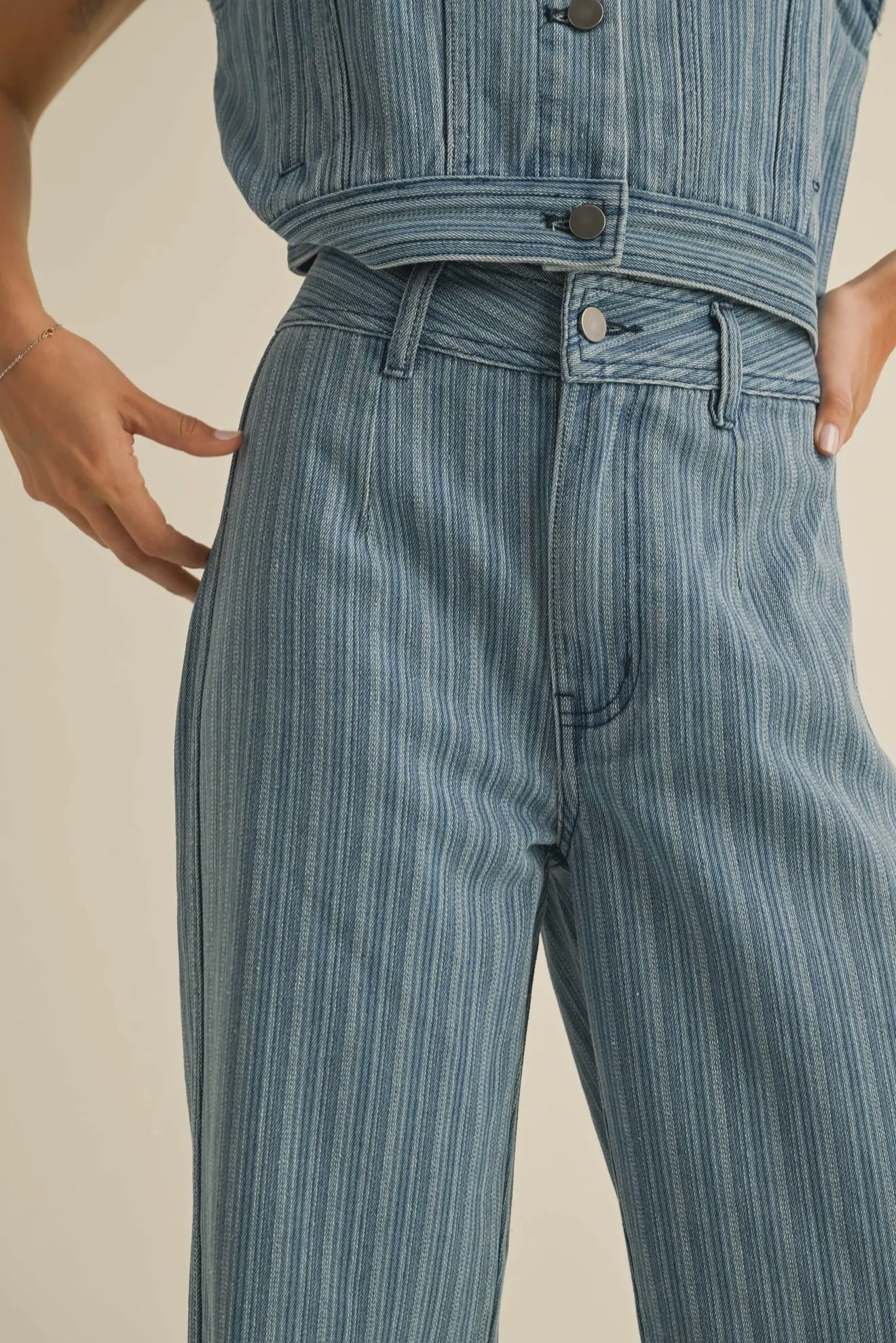 Striped Denim Pant