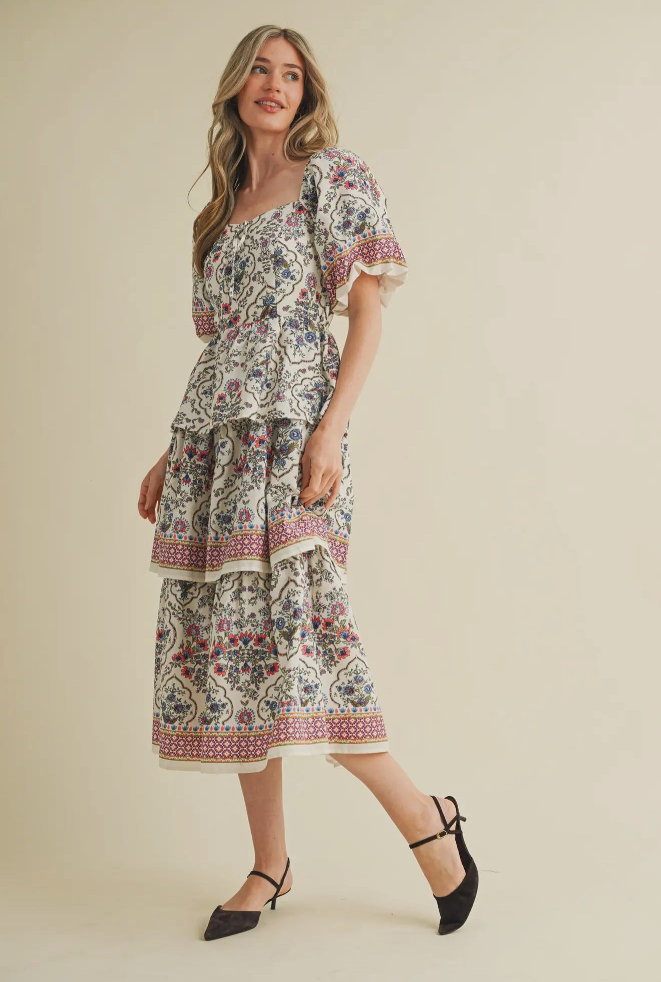 Marisol Tiered Peplum Dress