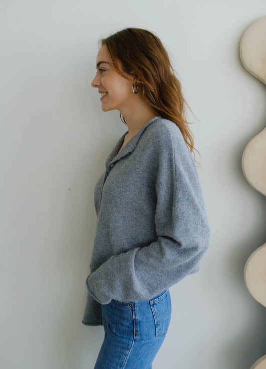 The Jane Cardigan in Heather Gray