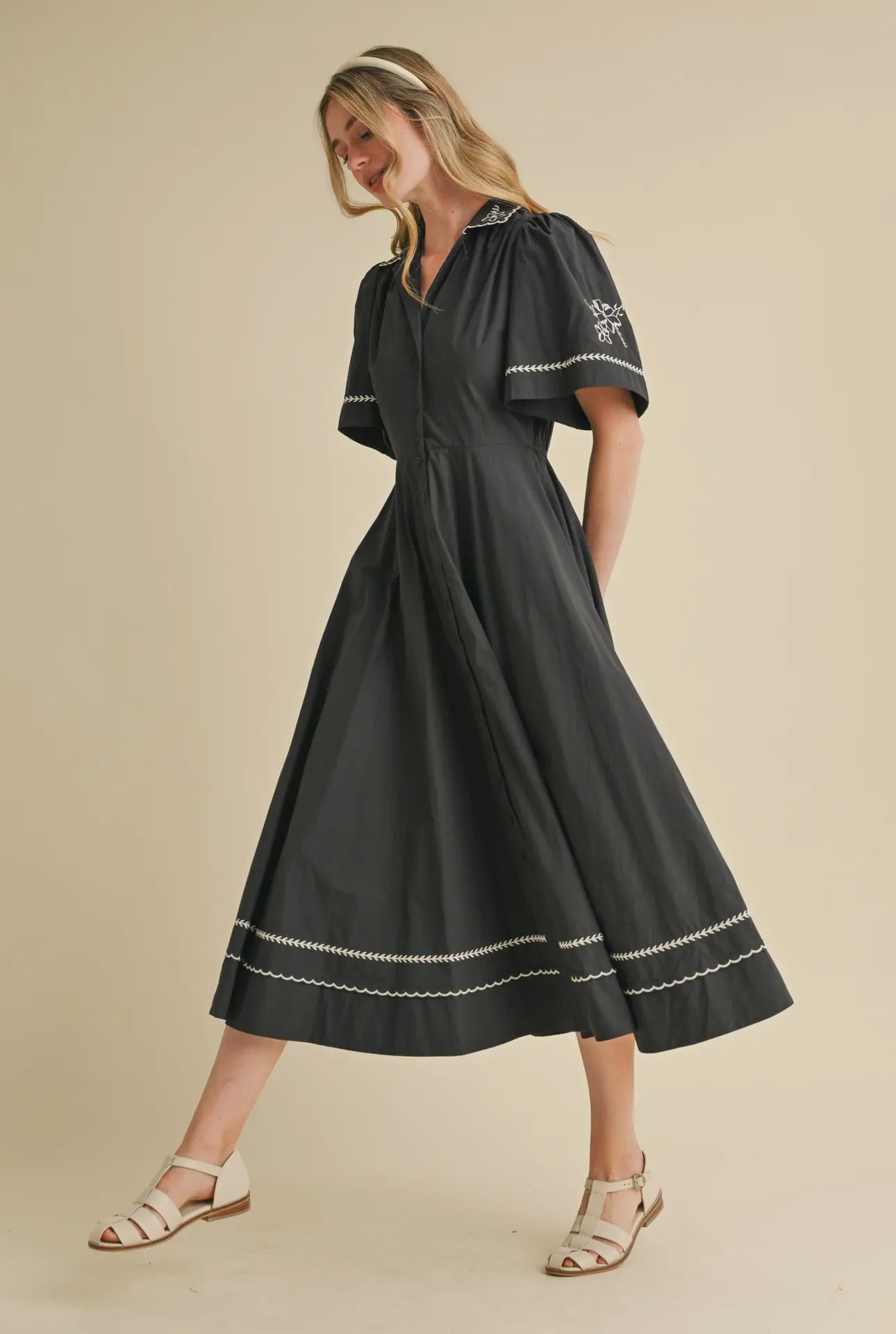 Clara Embroidered Detail Dress