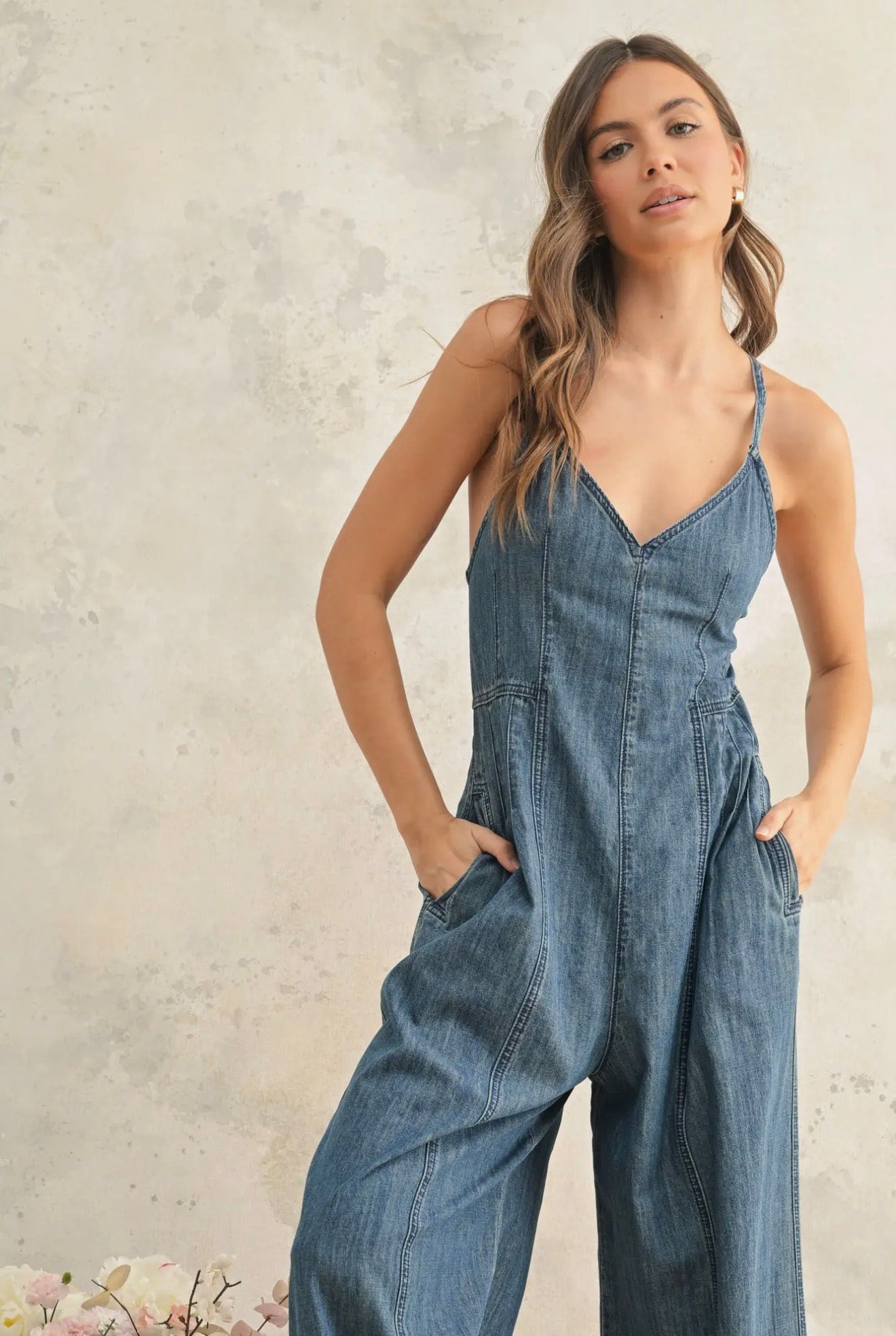 The Saylor Denim Jumpsuit