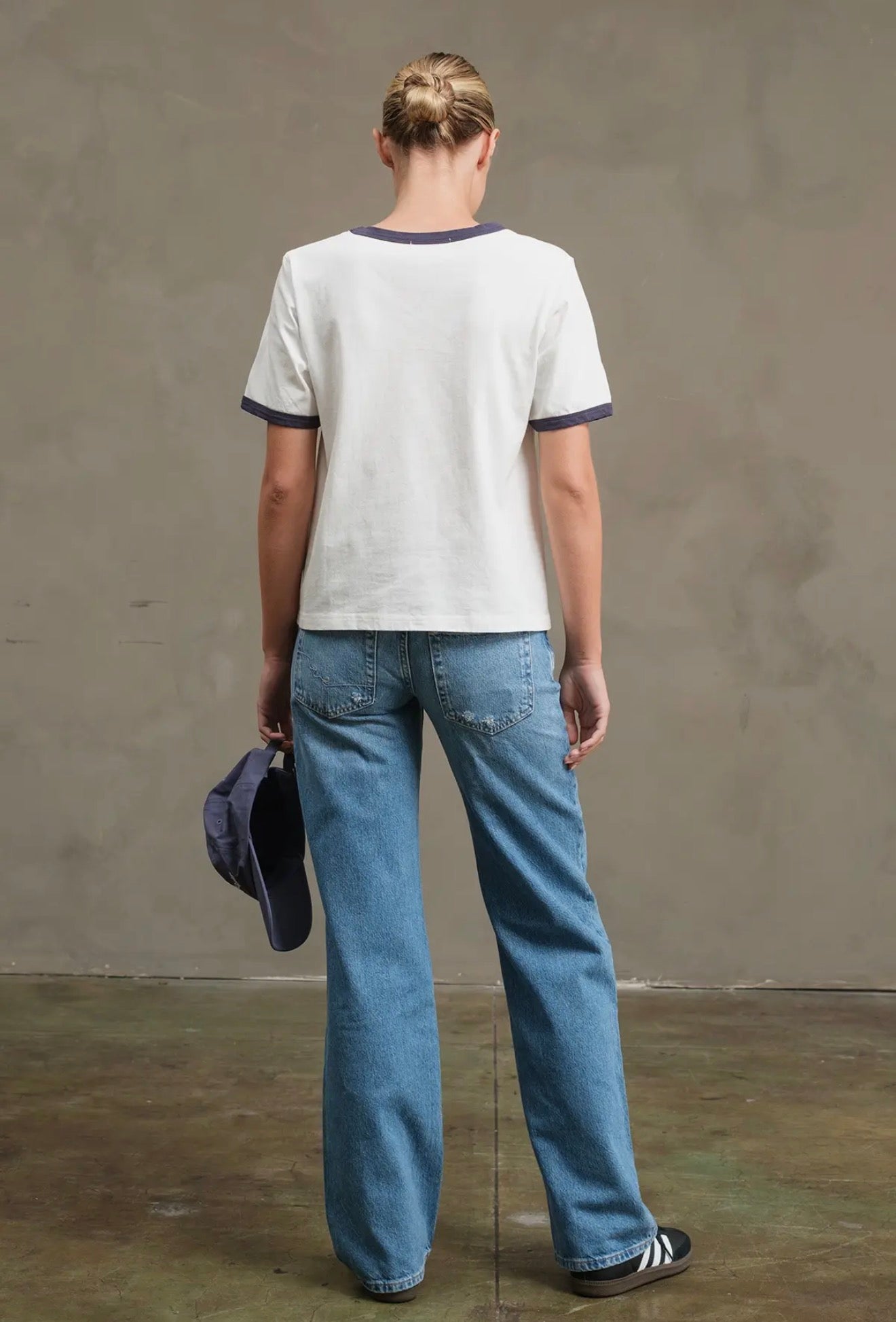 Bonjour Ringer Tee - alternate product view at Vogue Villa
