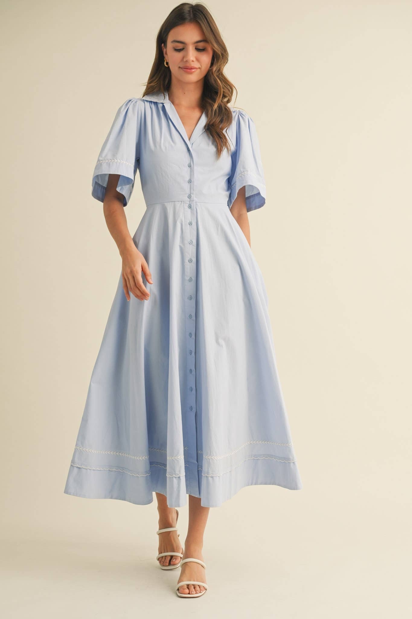 Restocked - Clara Embroidered Detail Dress