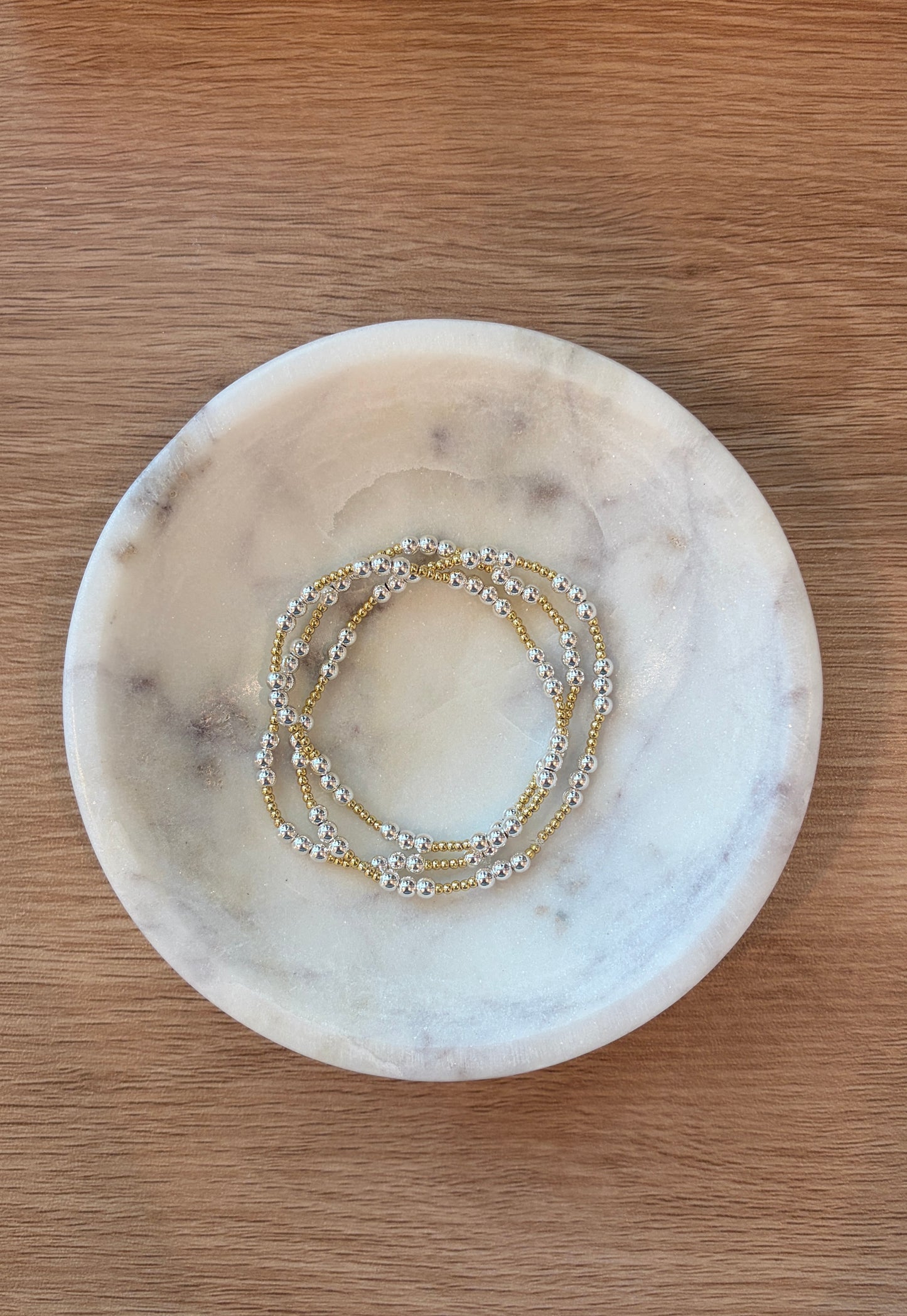 Mixed Metal Stretch Bracelet