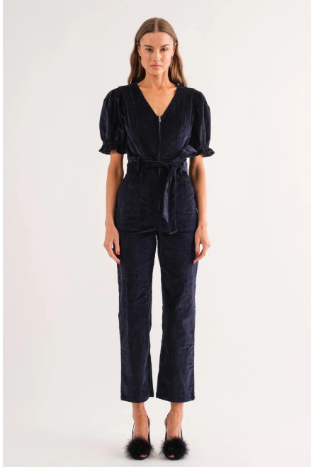 Navy Corduroy Jumpsuit
