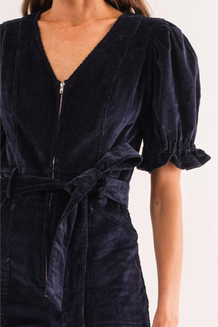 Navy Corduroy Jumpsuit