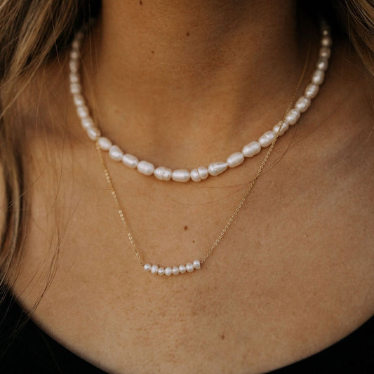 Oceanside Pearl Necklace - alternate product view at Vogue Villa