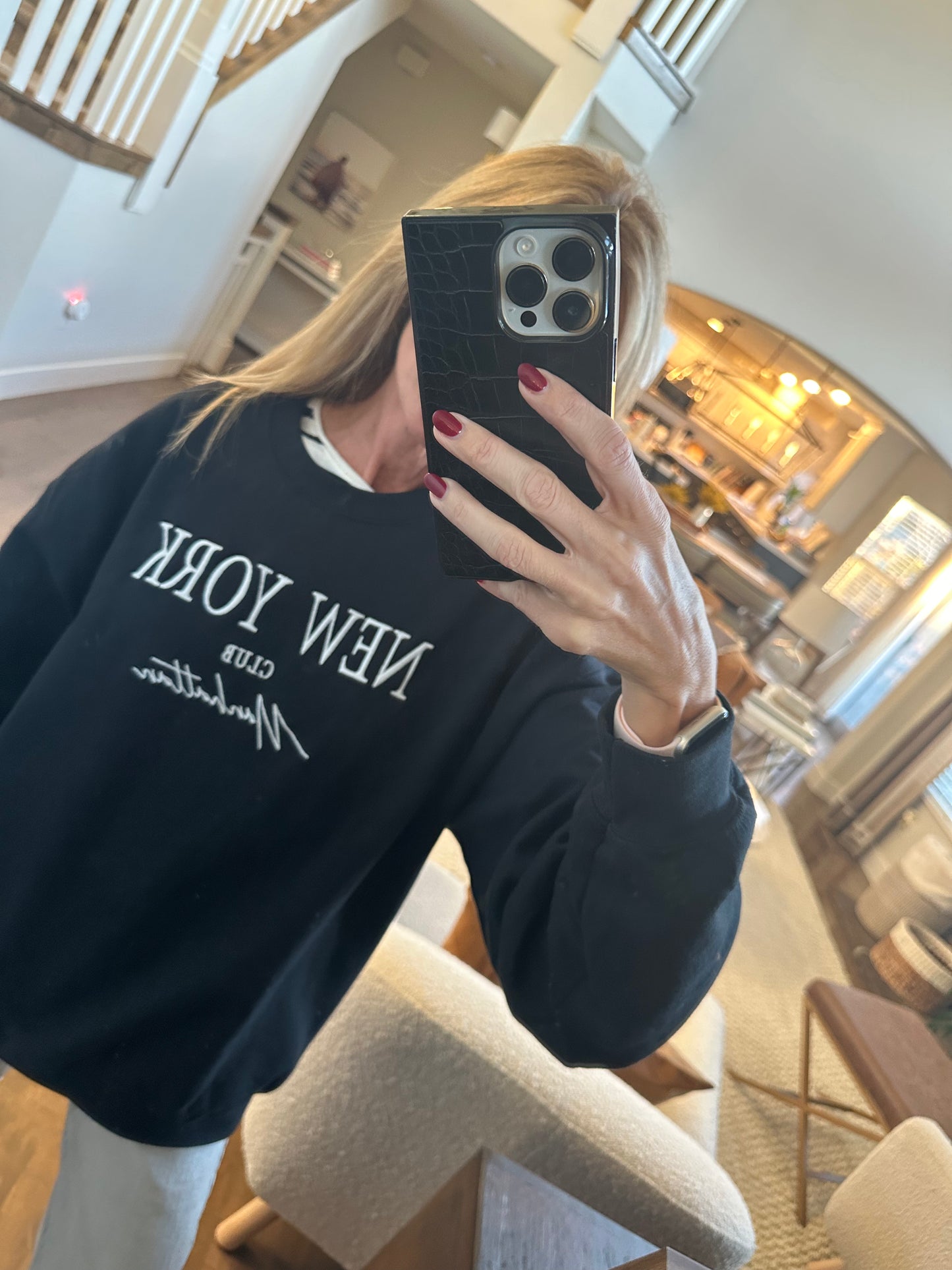 Embroidered New York Club Sweatshirt