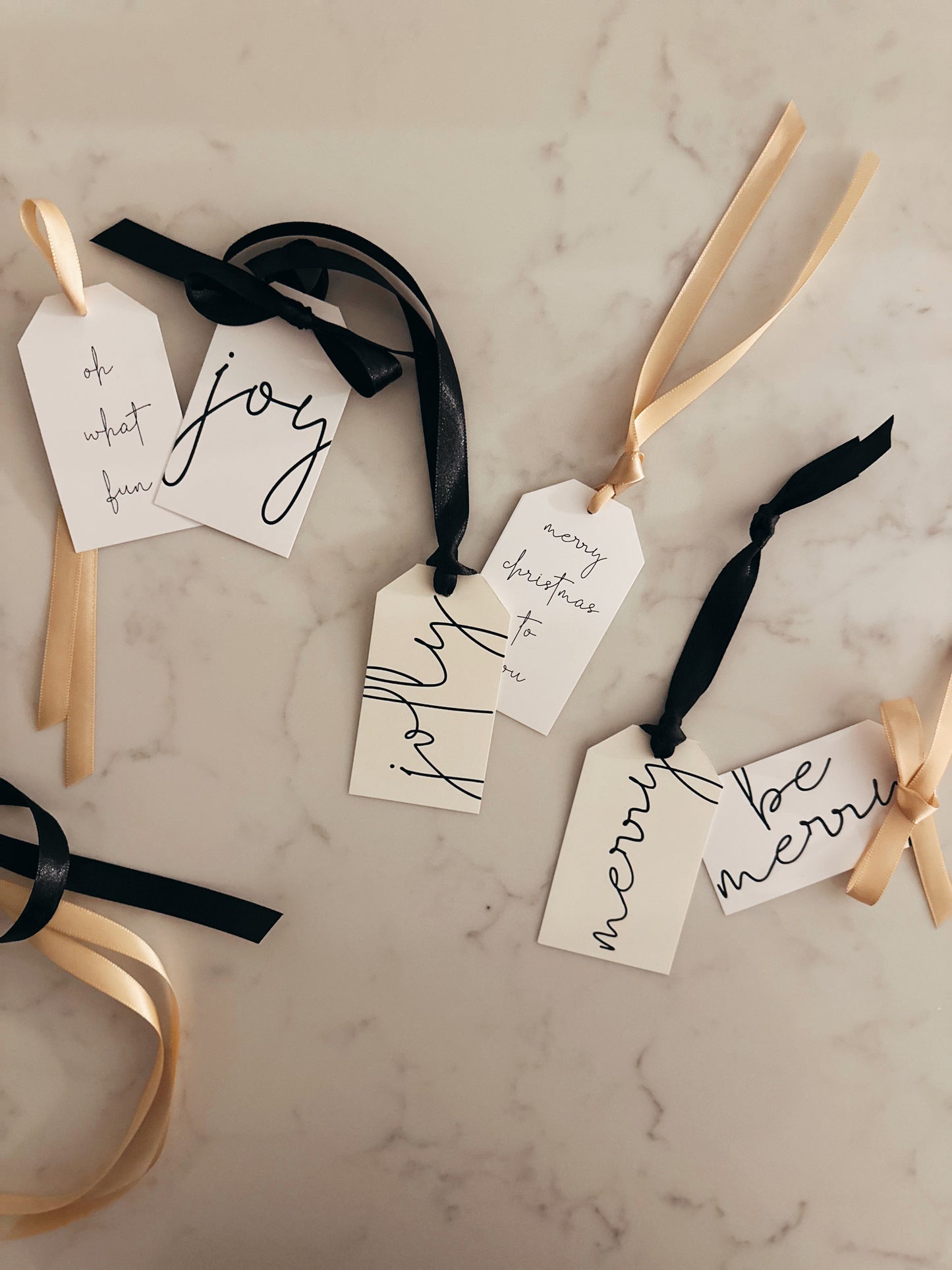 Gift Tags with Pre-cut Satin Ribbon