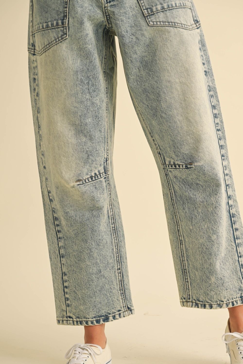 Washed Denim Pants