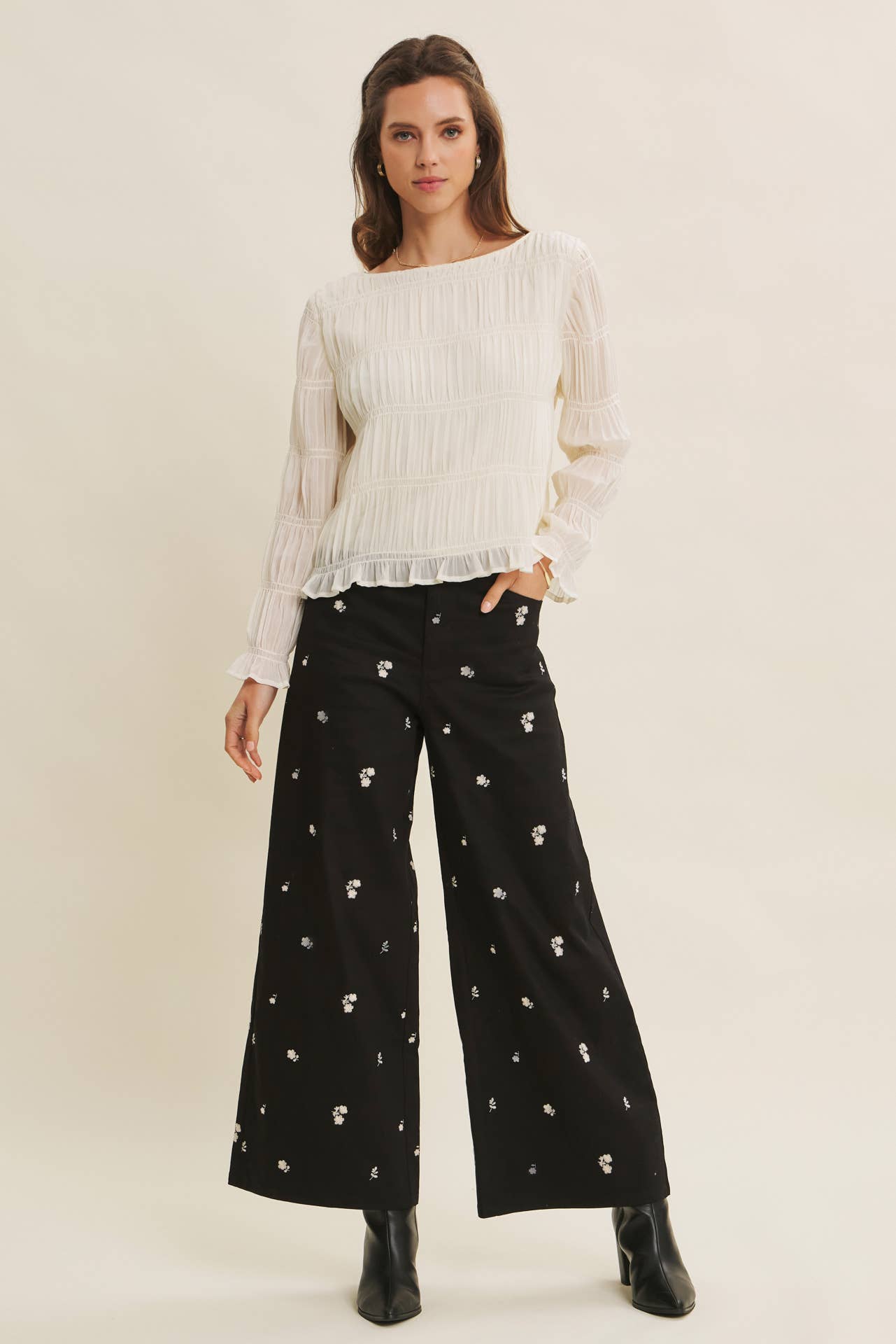 Autumn Bloom Wide Leg Pant