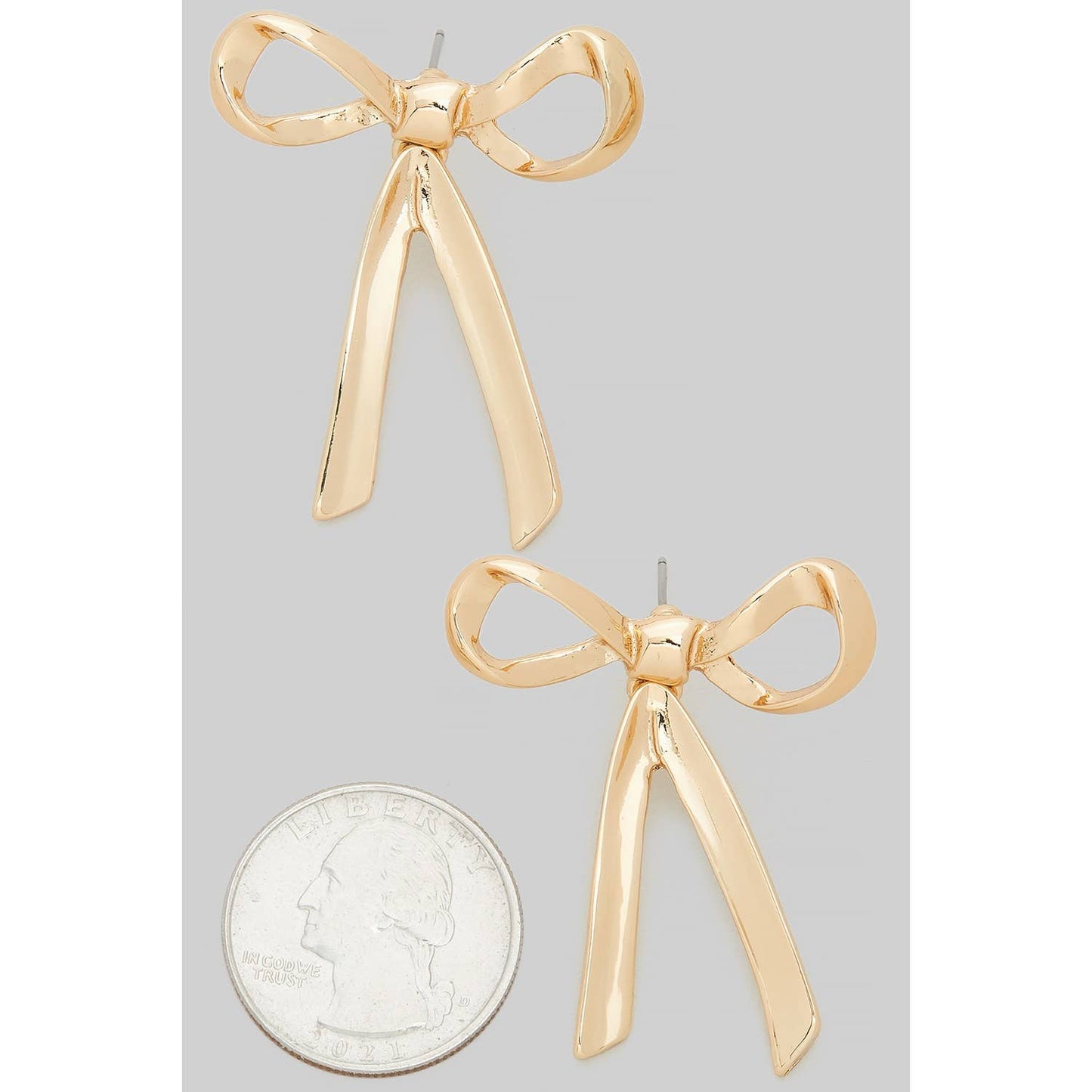 Dangling Bow Post Earrings