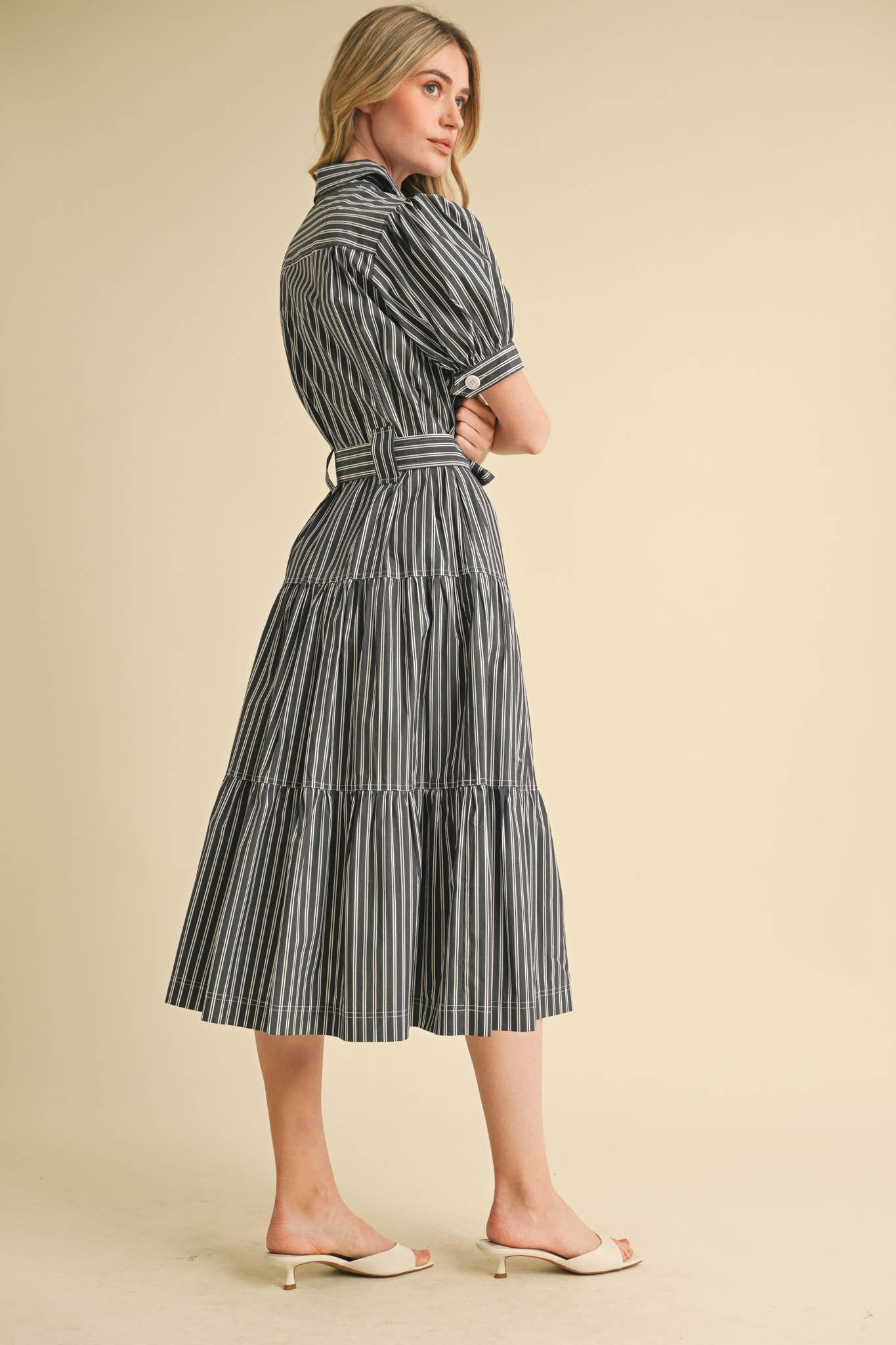 Sawyer Striped Shirt Dress