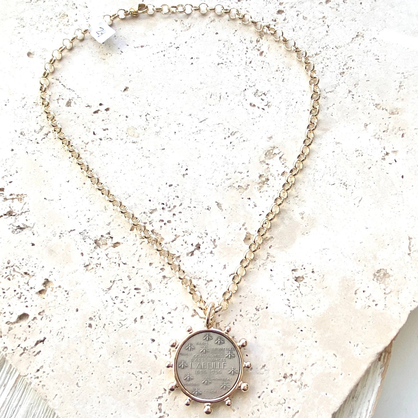 French Coin Necklace