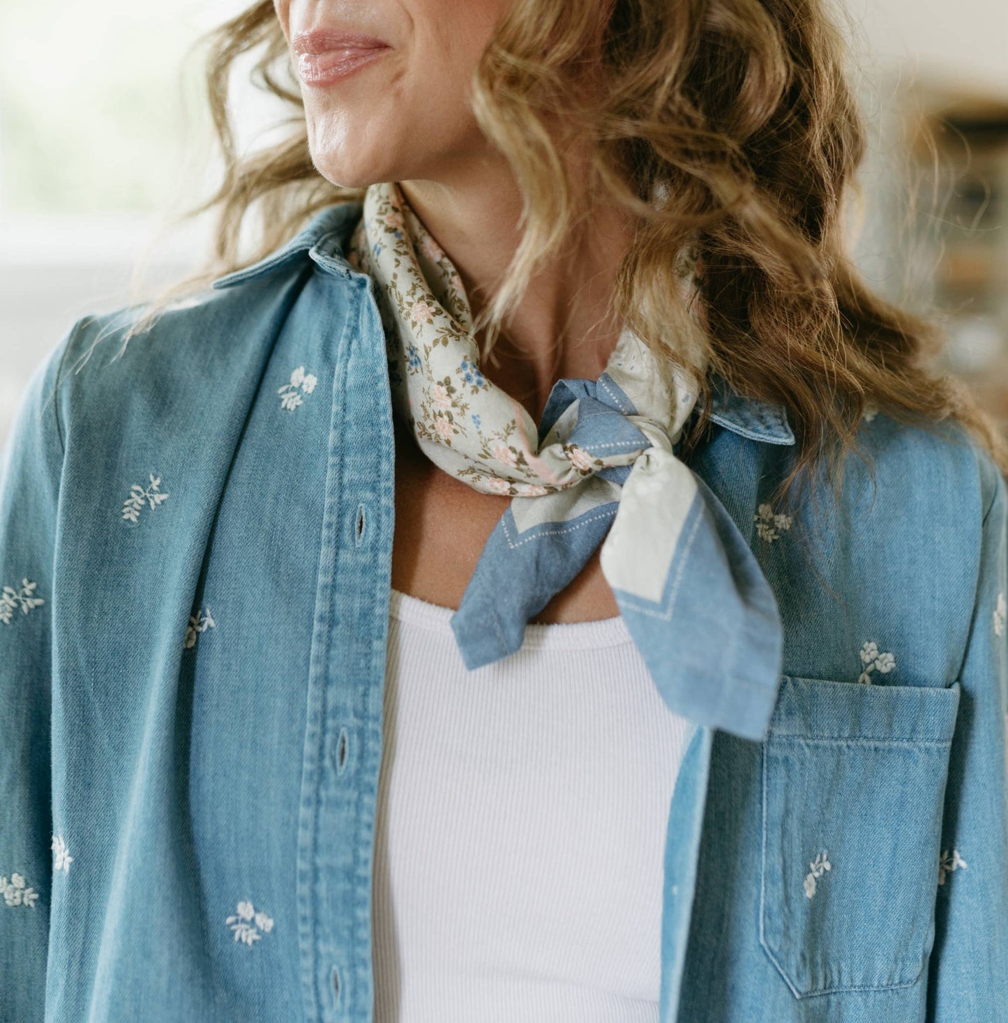 Bloom Field Bandana - alternate product view at Vogue Villa