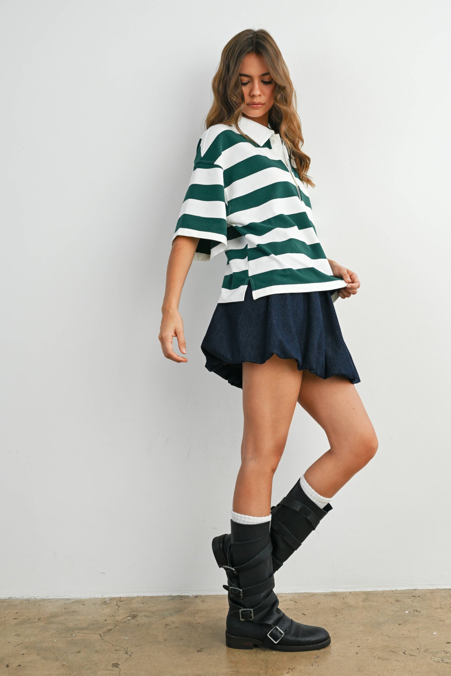 Varsity Rugby Polo in Red, Blue and Green