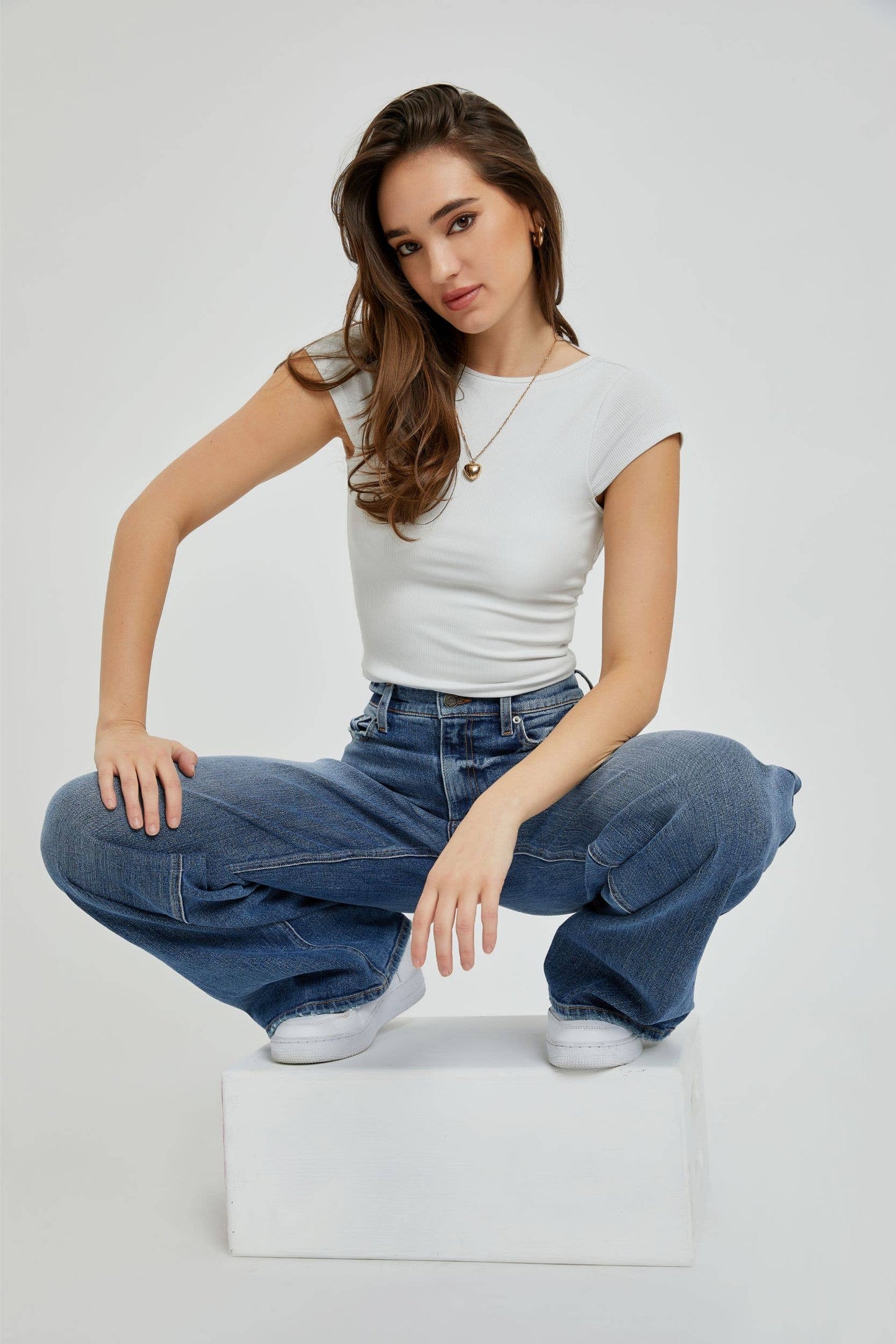 Cool girl High Rise Wide Leg Jeans