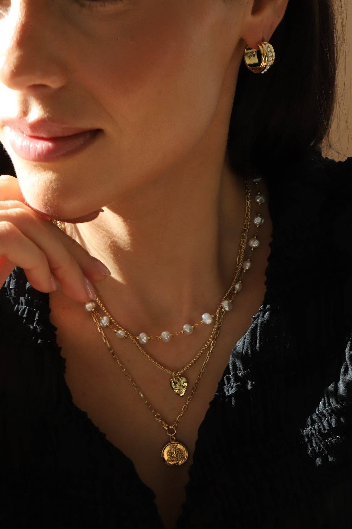Pearl Station Chain Necklace