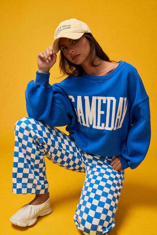 The Gameday Varsity Sweatshirt - alternate product view at Vogue Villa