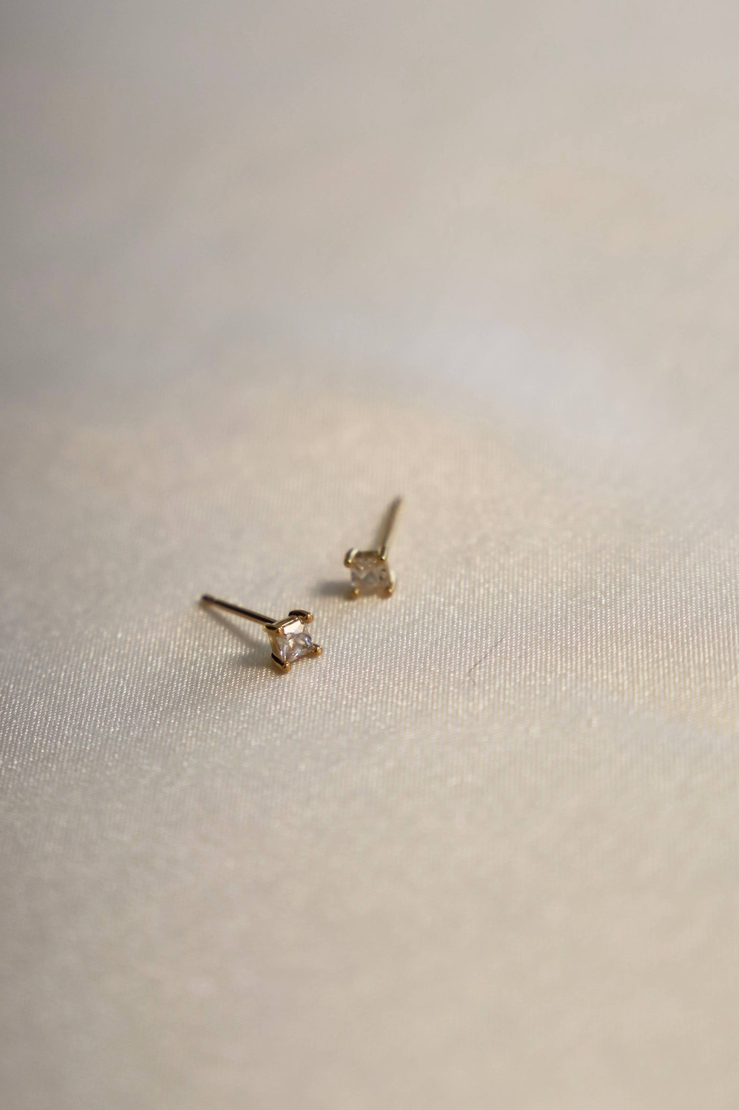Square Crystal Stud