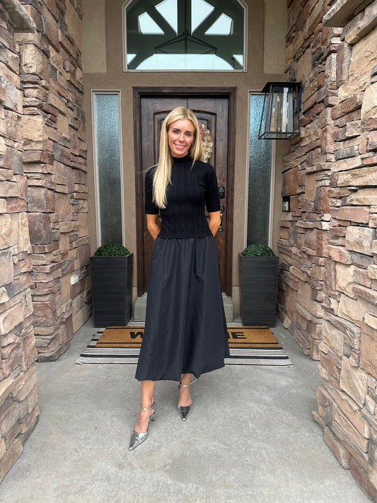 The Sloane Knit Bubble Hem Dress