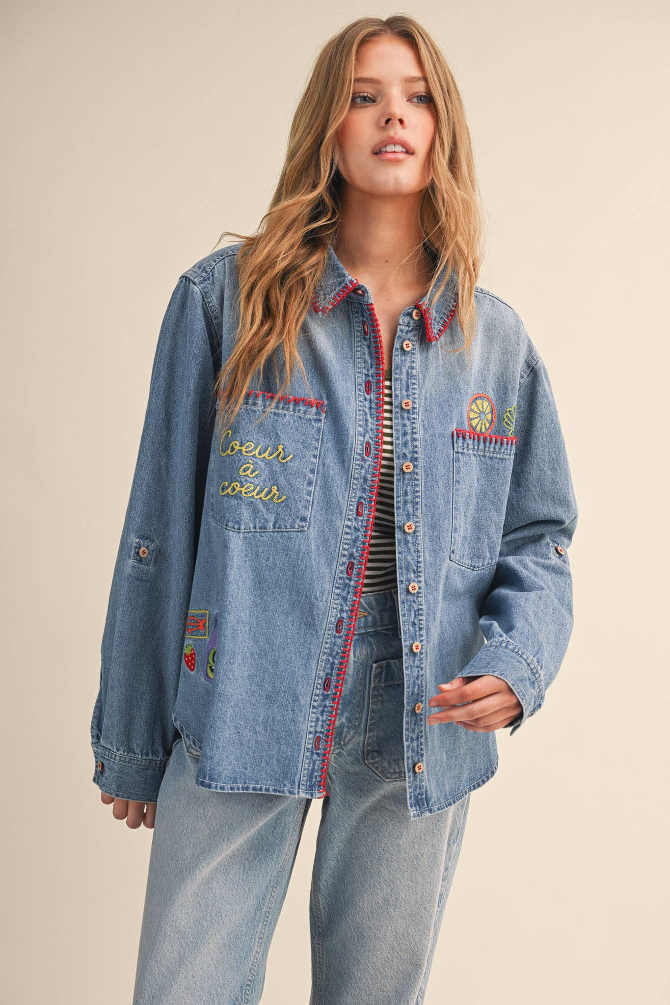 The Côte d’Azur Denim Shirt - alternate product view at Vogue Villa