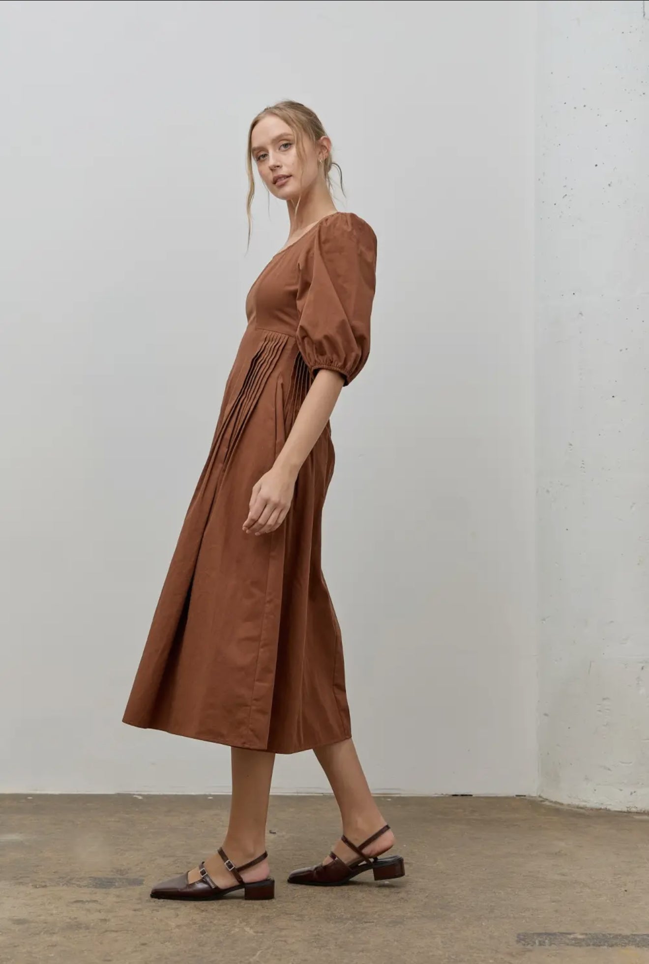 Ava Pleated Waist Dress