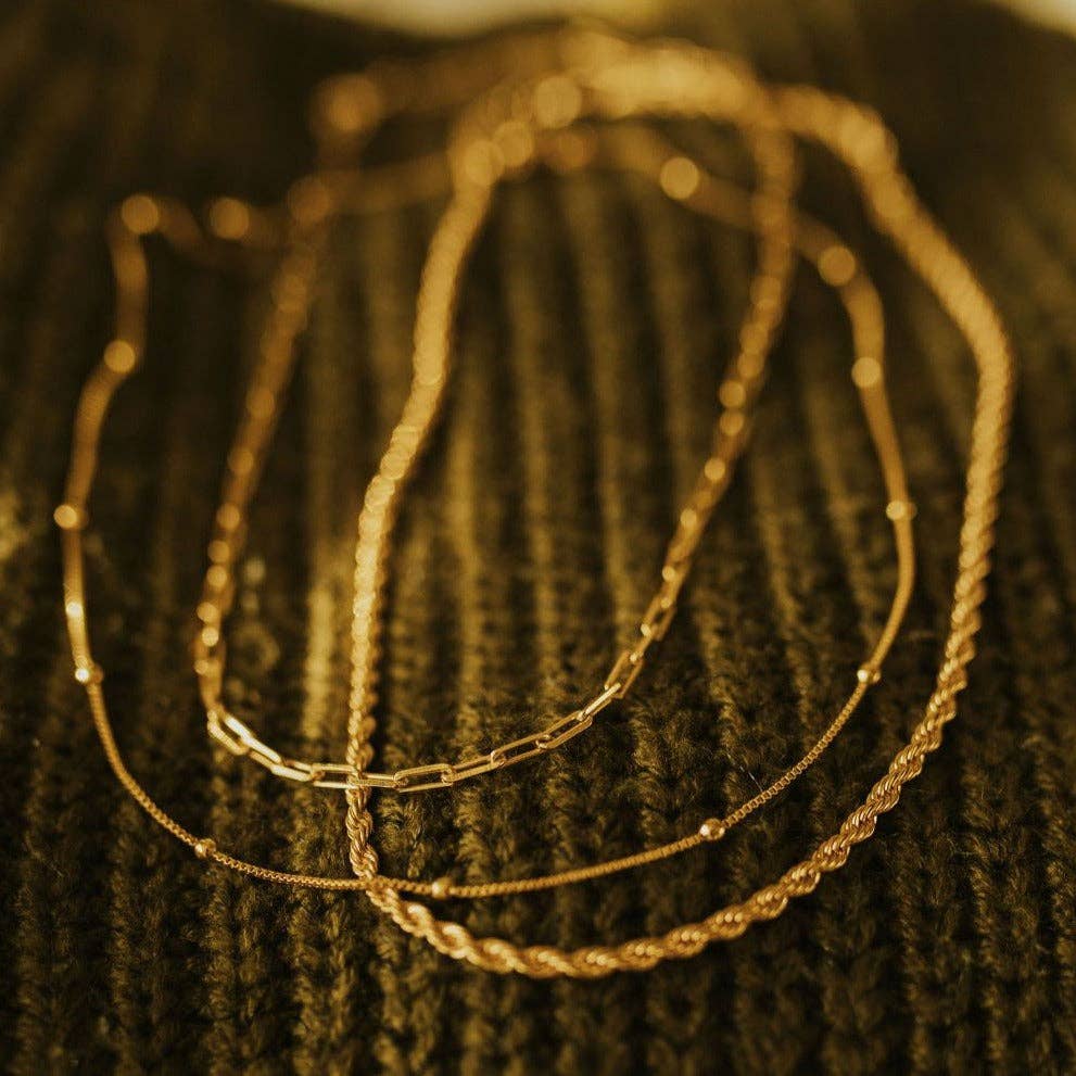 Naomi Gold Filled Rope Necklace
